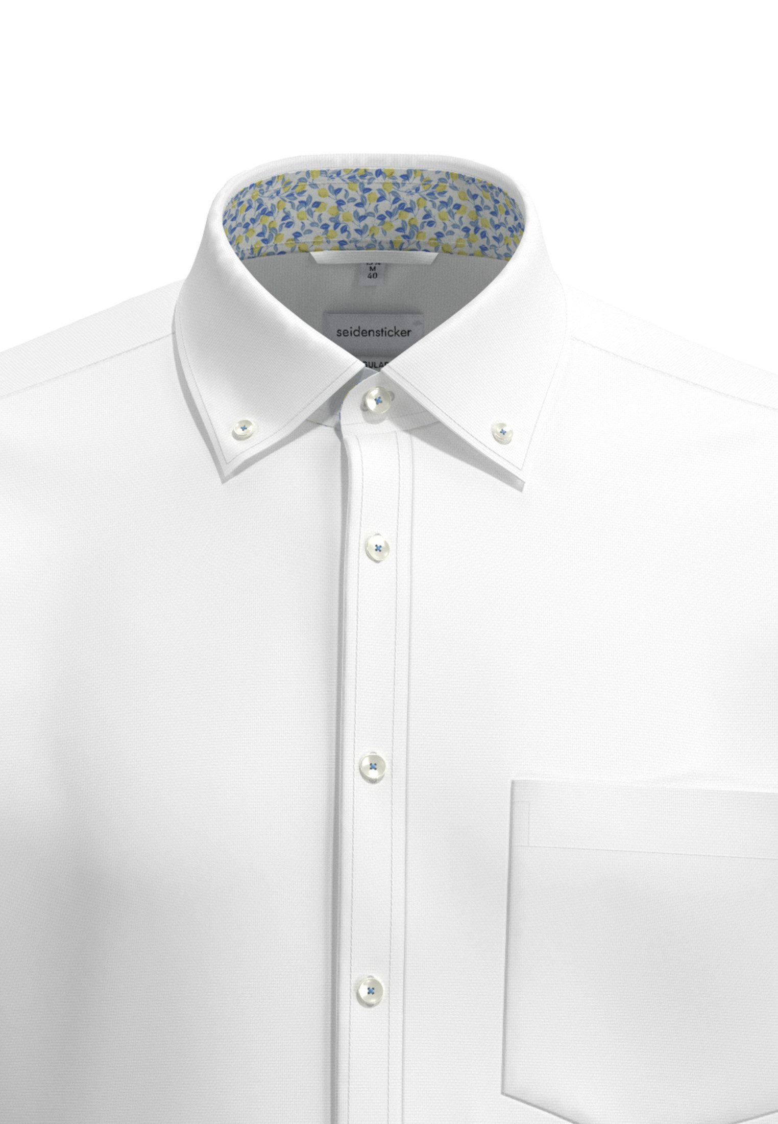 seidensticker Businesshemd Regular Regular 1/2 Button-Down-Kragen Struktur