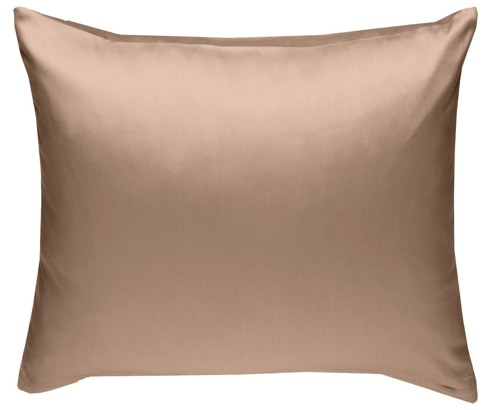 BETTWAESCHE-MIT-STIL Kissenbezug Mako Satin Kissenbezug uni einfarbig, (1 S günstig online kaufen