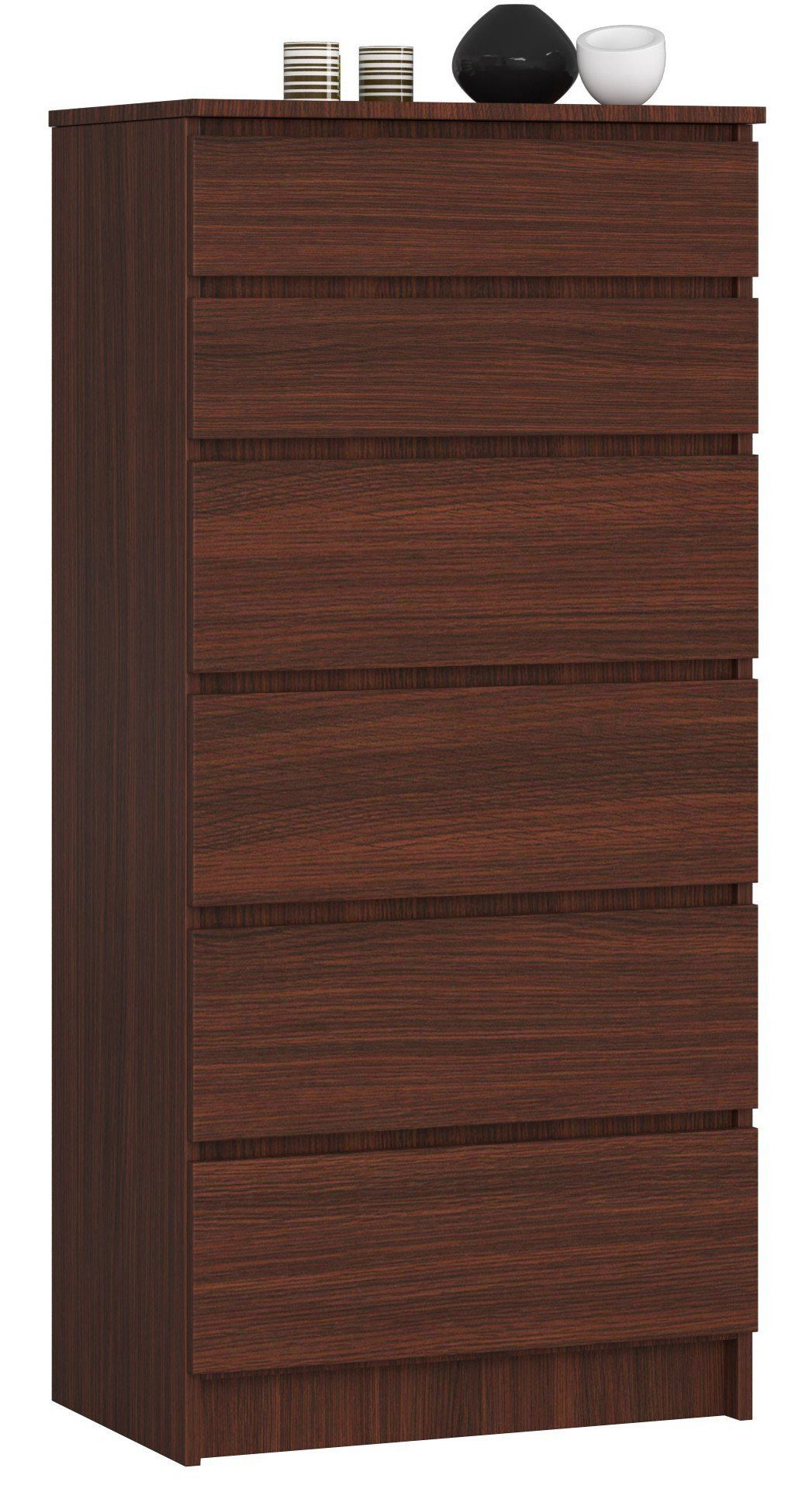 Raumhirsch Furniture Kommode mit 6 Schubladen 60 cm breit Holz Schrank, (viele Farbvarianten - Maße: 130 x 60 x 40 cm) - Hochwertig & stabil