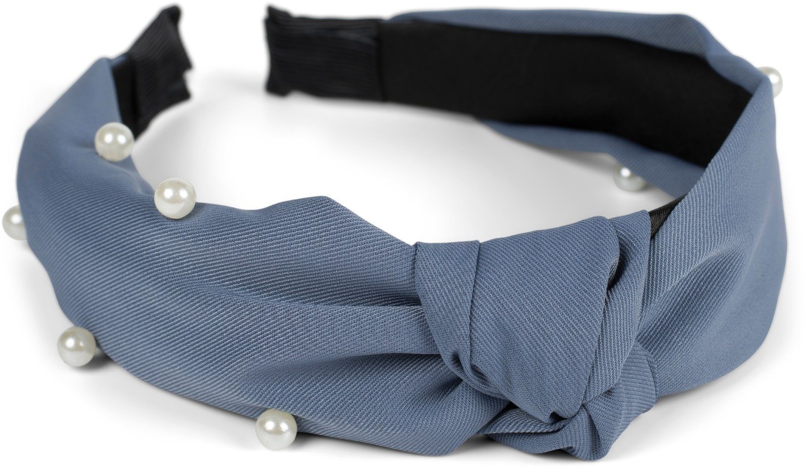 styleBREAKER Haarband, 1-tlg., Stoff Haarreif mit Perlen Blau