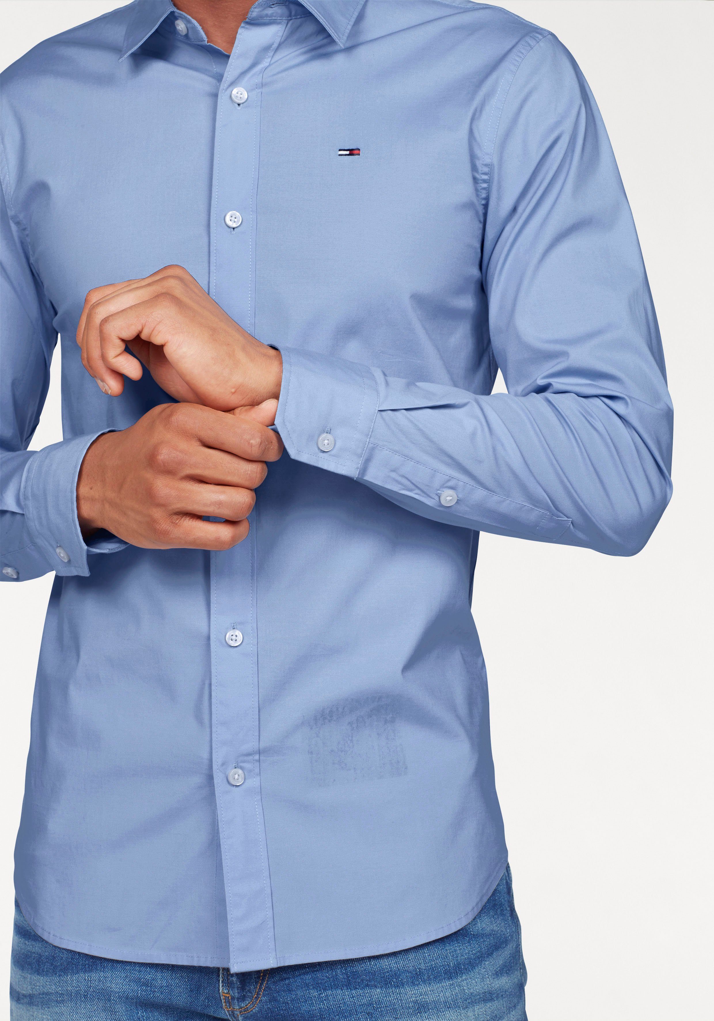 Tommy Jeans Langarmhemd Sabim Stretch Hemd Shirt Stretch Hemd, Premium, Slim Fit, mit Elasthan