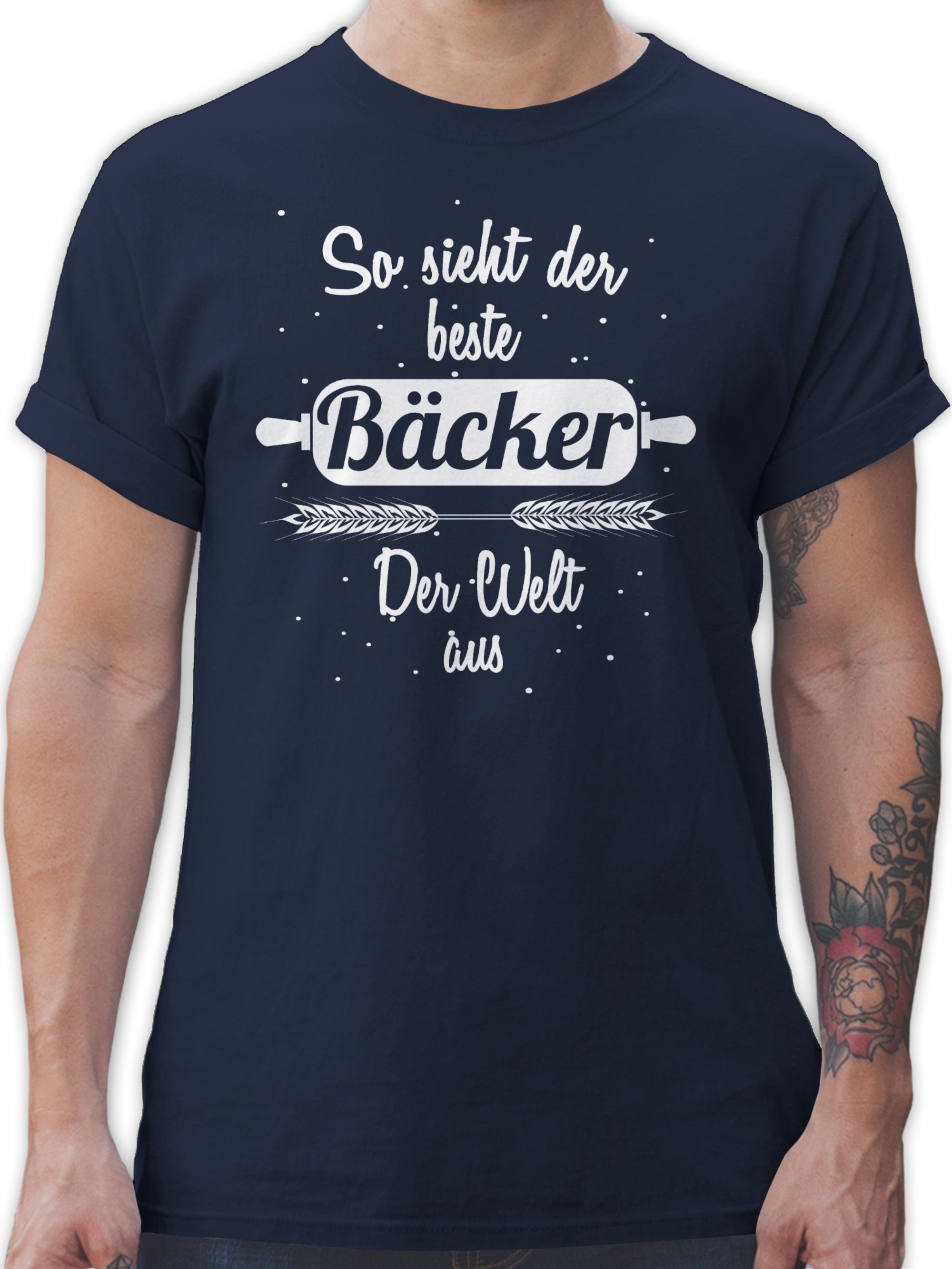 Shirtracer T-Shirt So sieht der beste Bäcker der Welt aus - Beruf und Job  Geschenke - Herren Premium T-Shirt tshirt bäcker sprüche - baecker geschenk  - shirt spruch herren