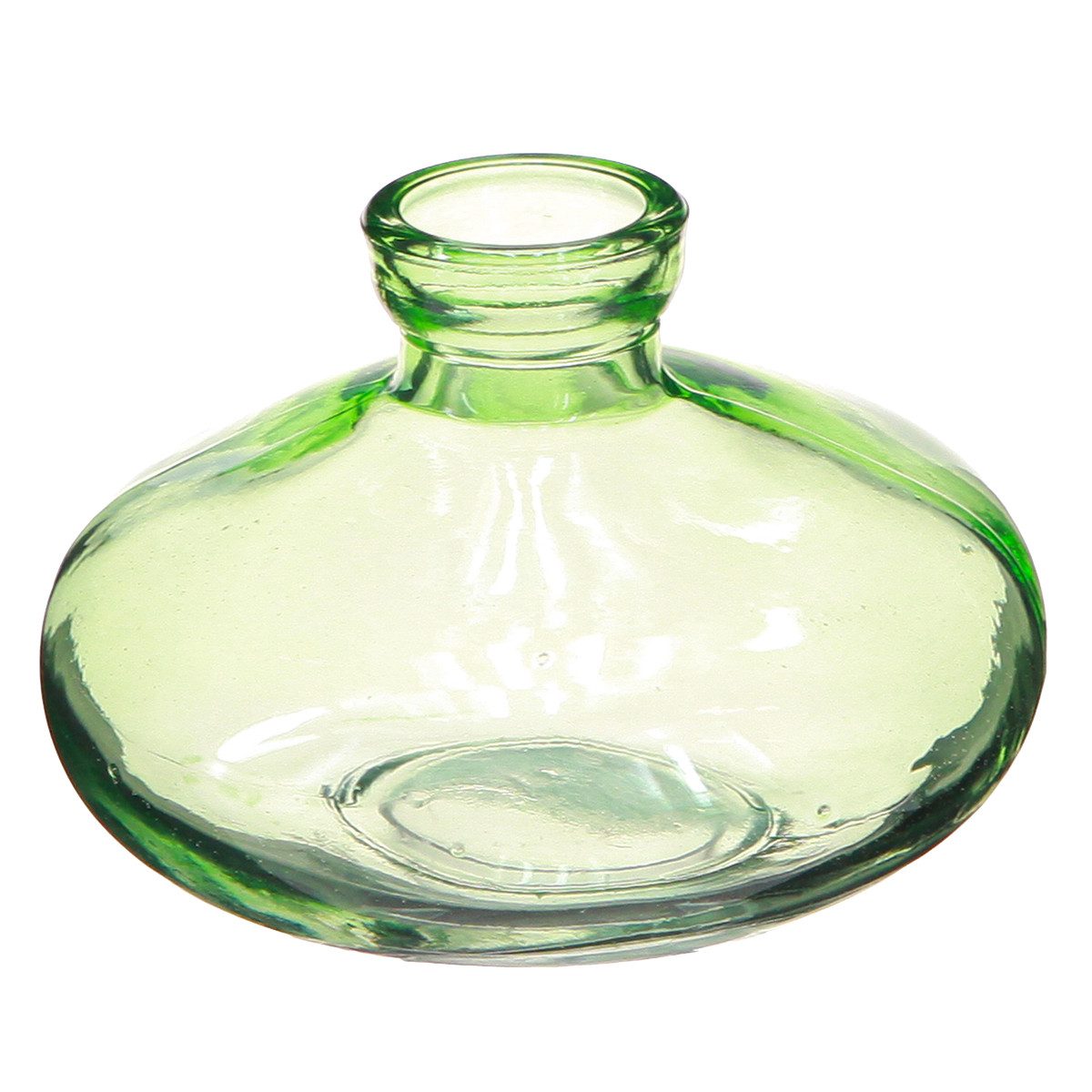 Tischvase Glasvase Grün Bauchig Ø9cm H6cm 6er Set Dekovase Tischdeko