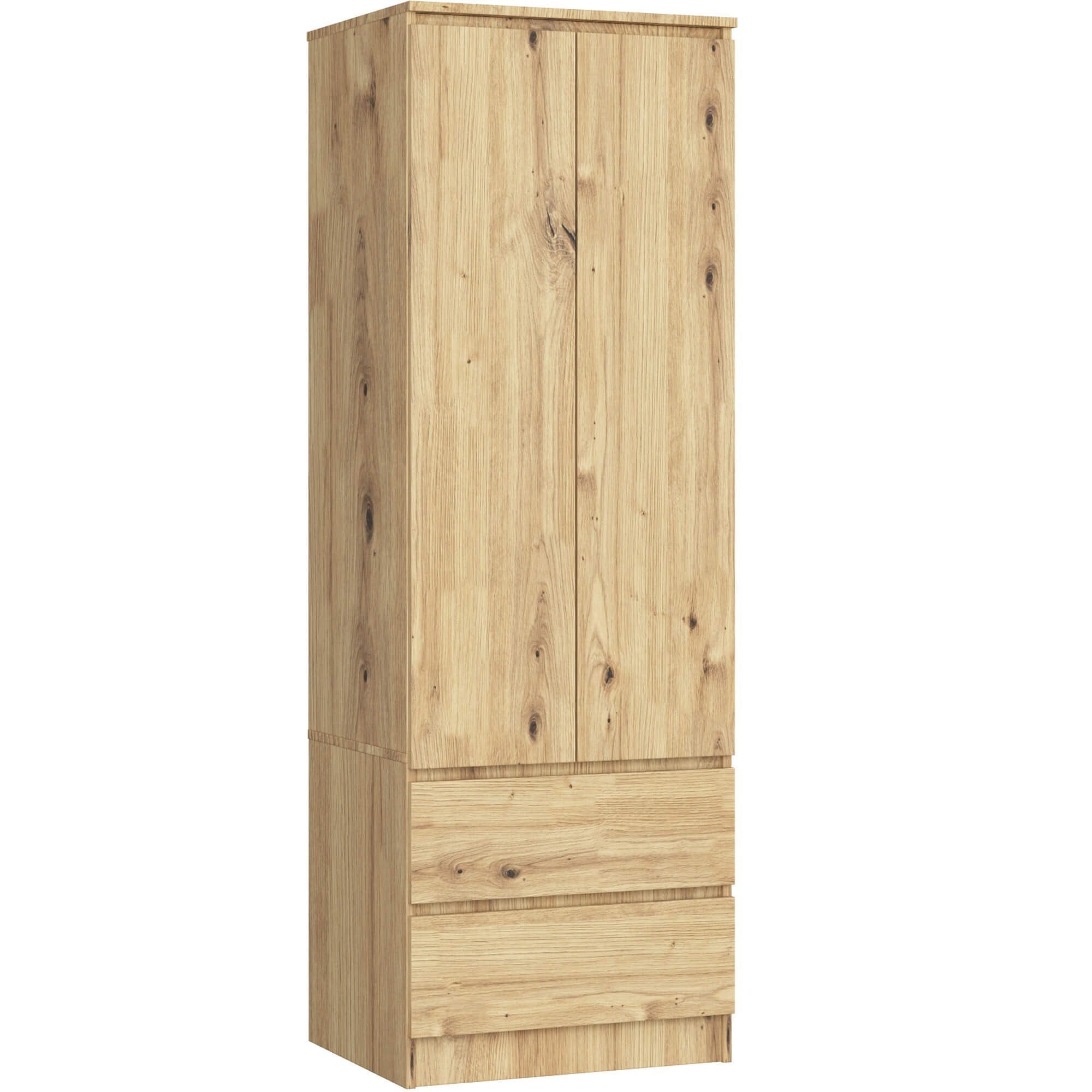Raumhirsch Furniture Kleiderschrank - Optimale Stauraumlösung - Schlafzimmerschrank Robuste Laminatplatte, Maße: 180 x 120 x 50 cm, Soft-Close