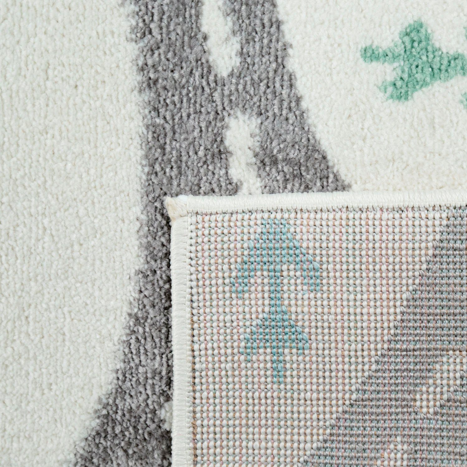 Paco Home Kinderteppich Nino 885, rechteckig, Höhe: 13 mm, Kurzflor, Straßen-Spiel-Teppich, Kinderzimmer