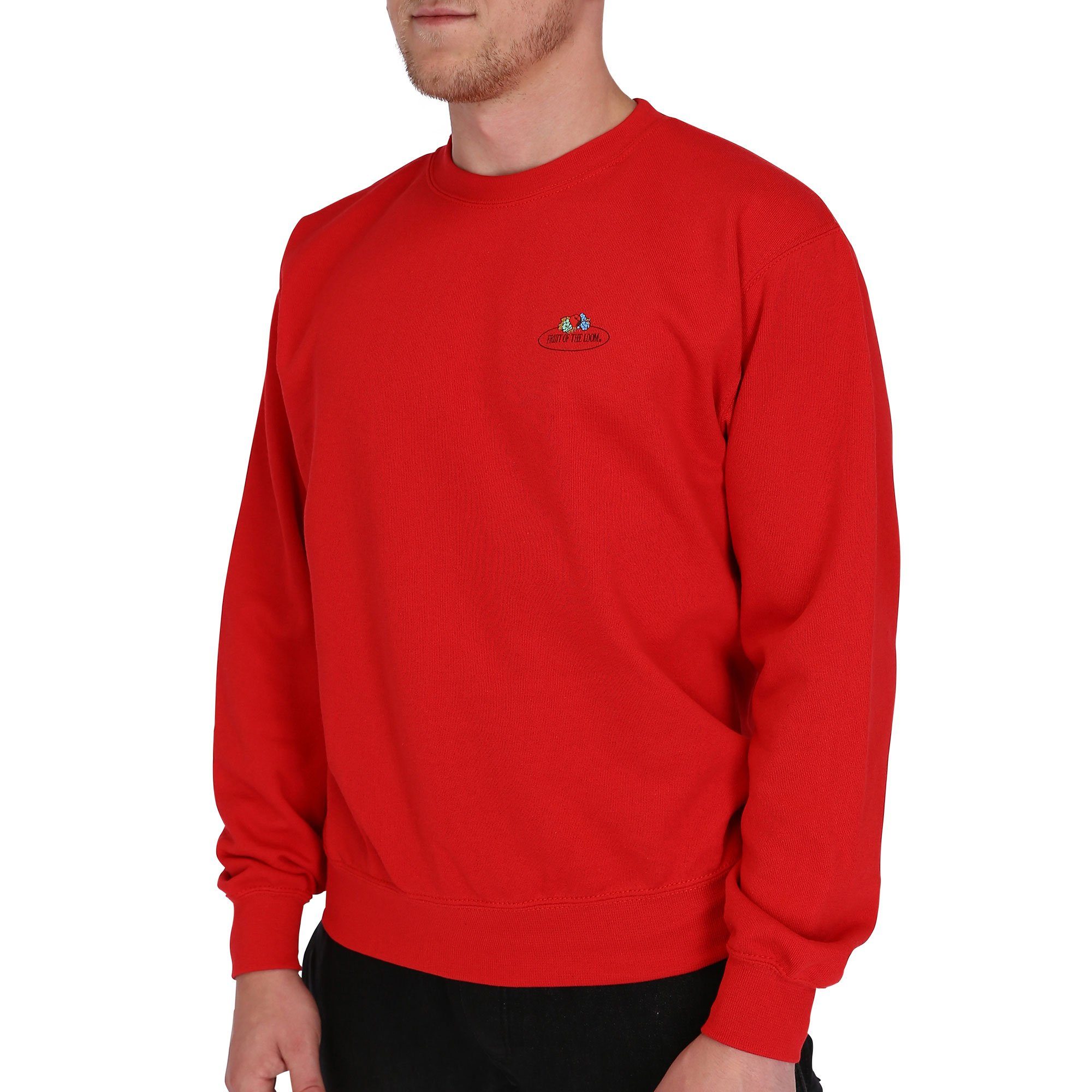 Fruit of the Loom Sweatshirt Sweatshirt mit Vintage-Logo rot