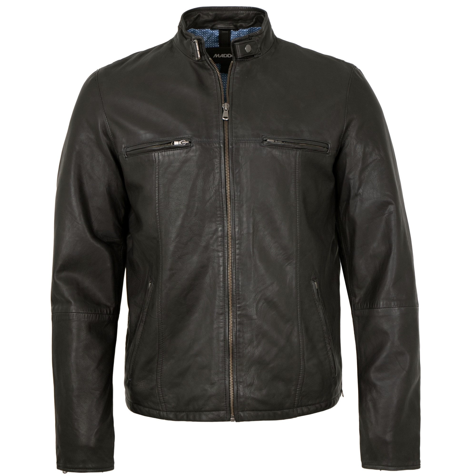 Maddox Lederjacke Harun MADDOX - Herren Lederjacke Lammnappa schwarz günstig online kaufen