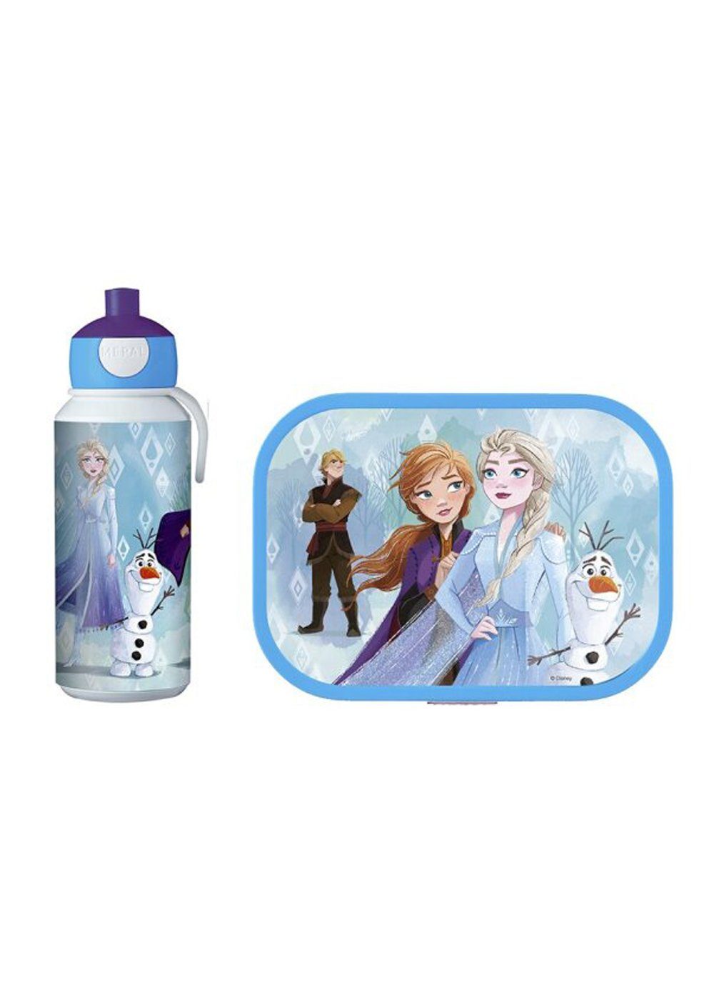 Mepal Disney Frozen Lunchbox Lunch-Set Trinkflasche und Brotdose 2 Fächer Frozen 2, (SET, 2-tlg)