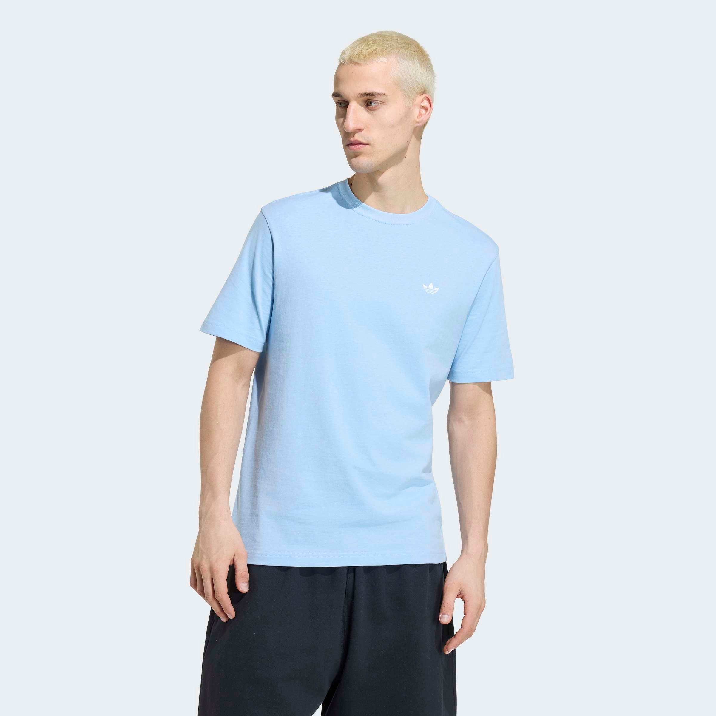 adidas Originals T-Shirt TREFOIL ESSENTIALS mit Rundhalsausschnitt, ohne Verschluss, aus Baumwolle