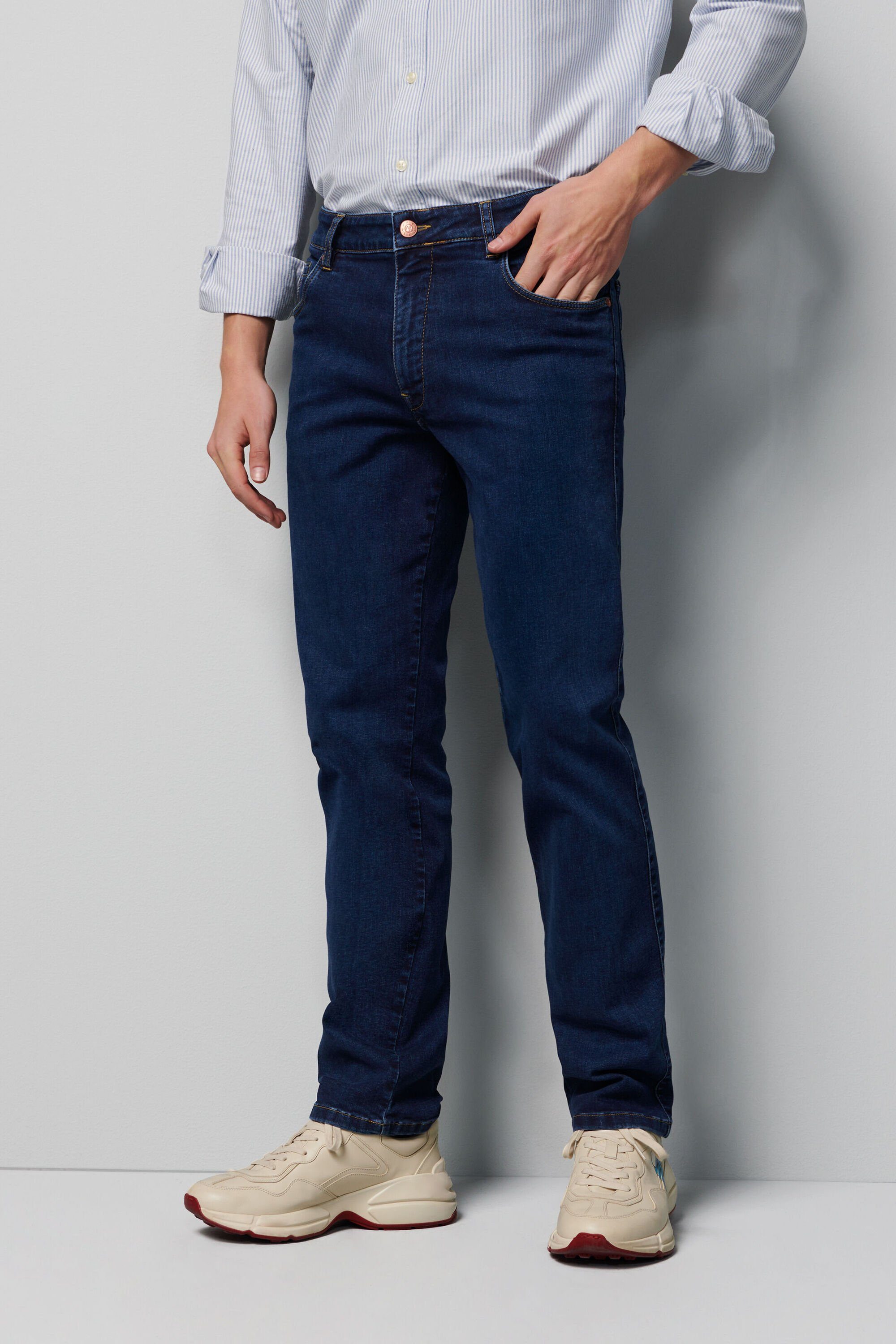 MEYER 5-Pocket-Jeans stone blue