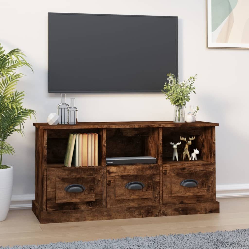 furnicato TV-Schrank Räuchereiche 100x35x50 cm Holzwerkstoff