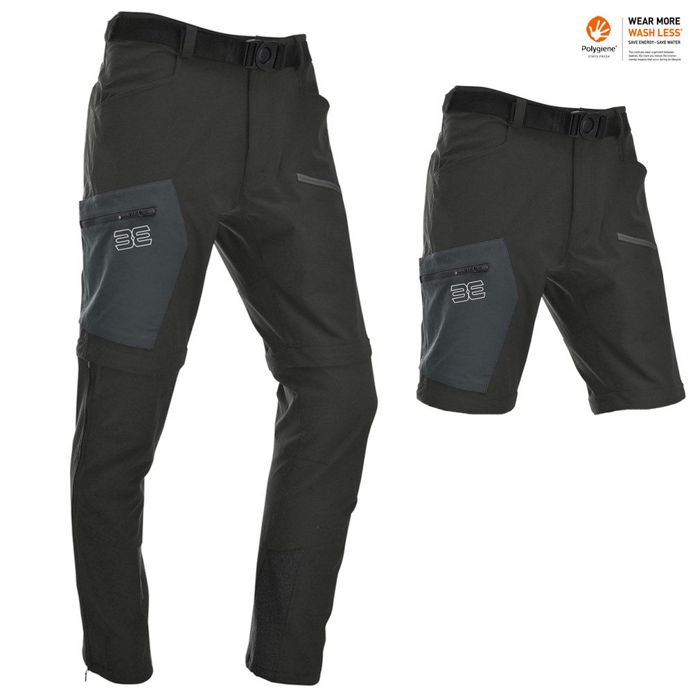 Maul Trainingstights Maul - EIGER ULTRA T-ZIP - Herren Allround 3in1 Outdoorhose, schwarz