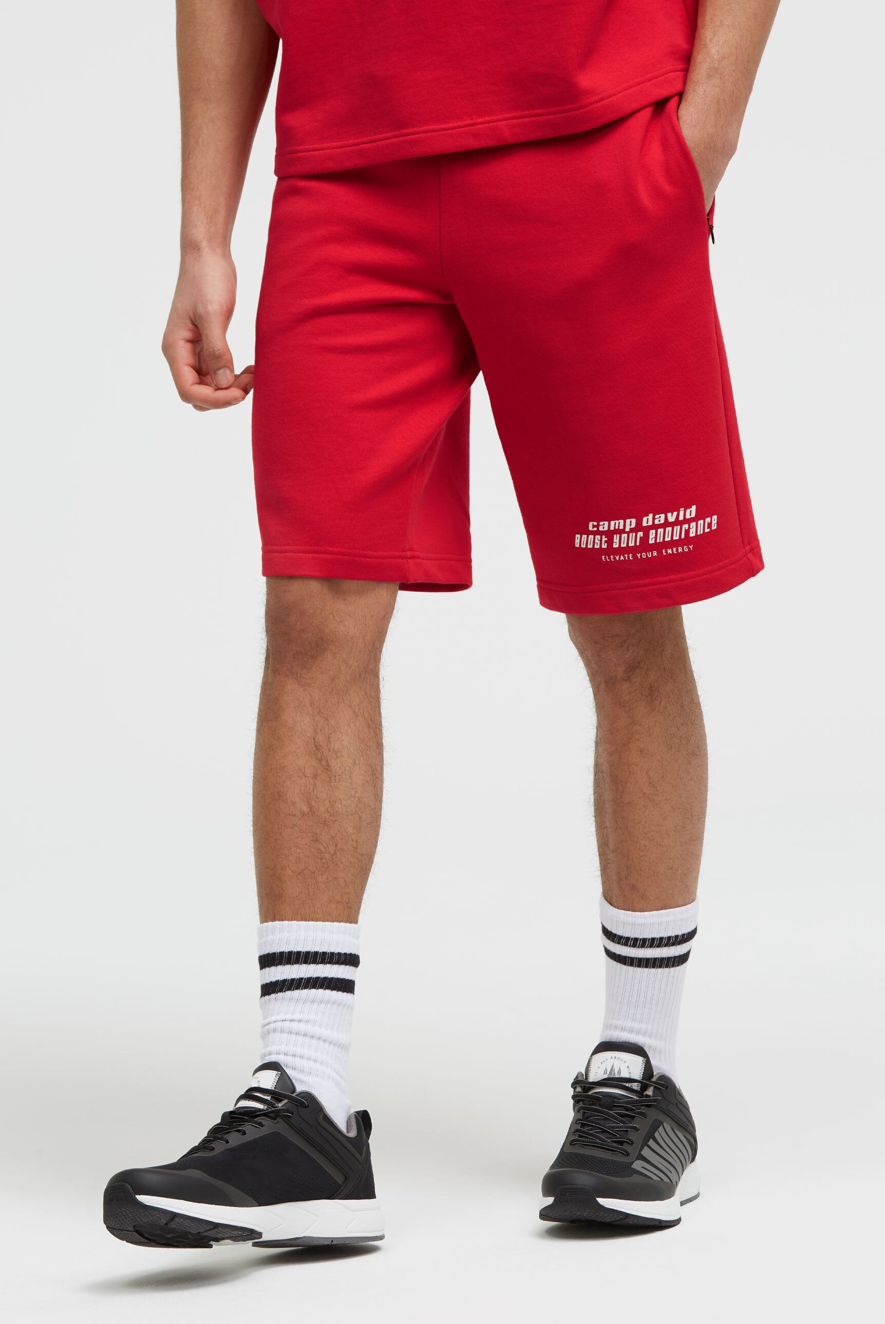 CAMP DAVID Sweatshorts mit Elastikbund & seitlichen Taschen