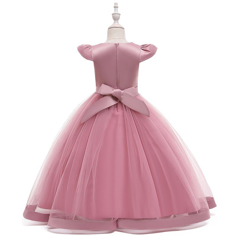 LAPA Abendkleid Schleife Maxikleid Kleid Tüllkleid, (1-tlg) mit Bedrucktes Kleid,