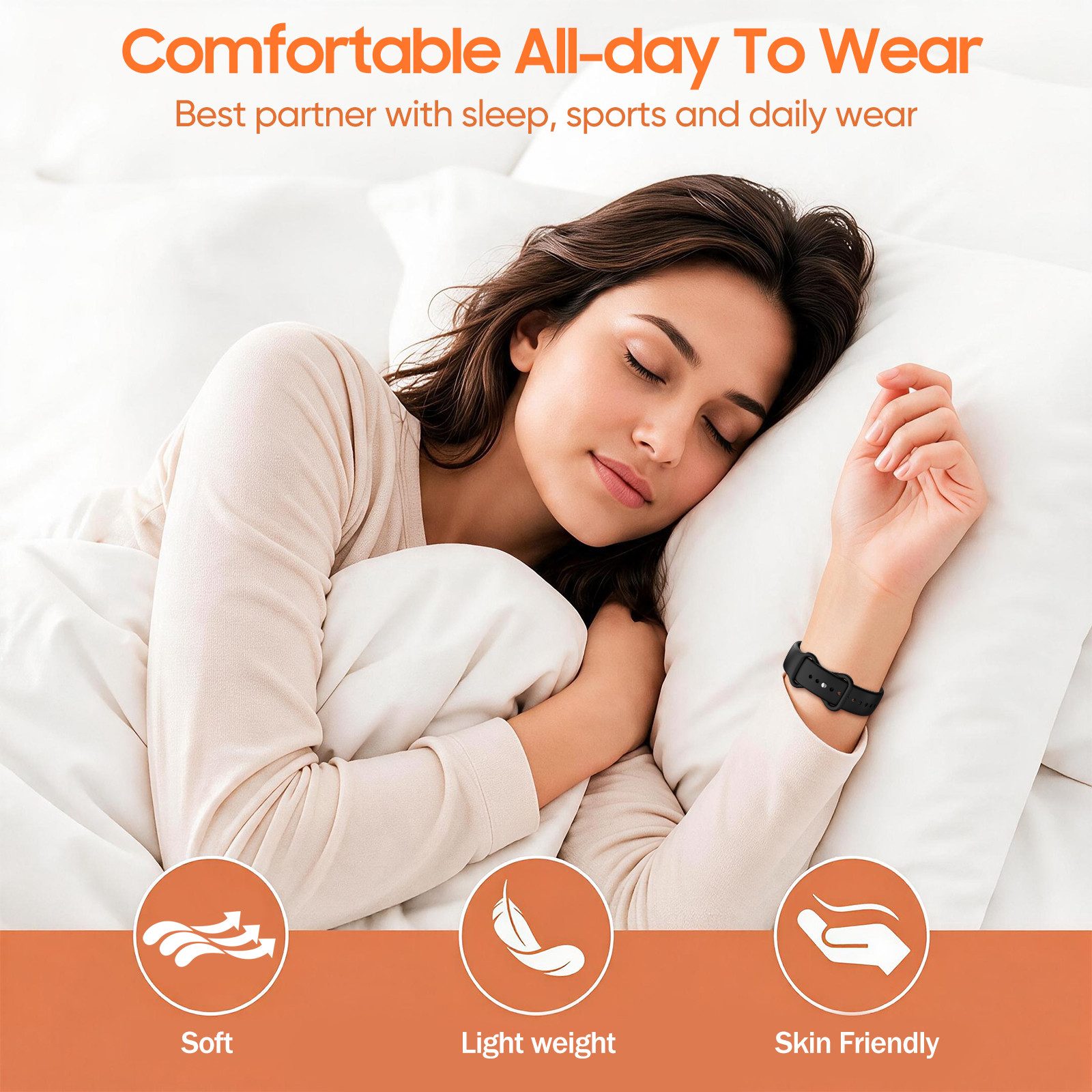 Fintie Smartwatch-Armband Silikon Armband Kompatibel mit Google Fitbit Air 2026, Weiches Sportarmband mit Schnallenverschluss – Bild 3 von 5