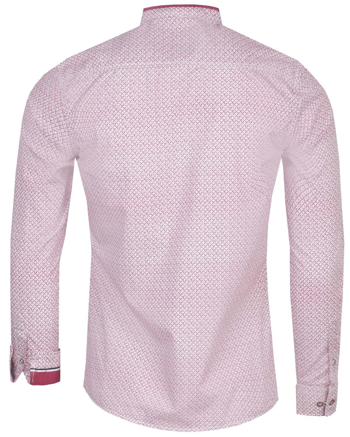 MarJo Trachtenhemd 'Robert' mit Stehkragen 662100, Edelweiß Bordeaux günstig online kaufen