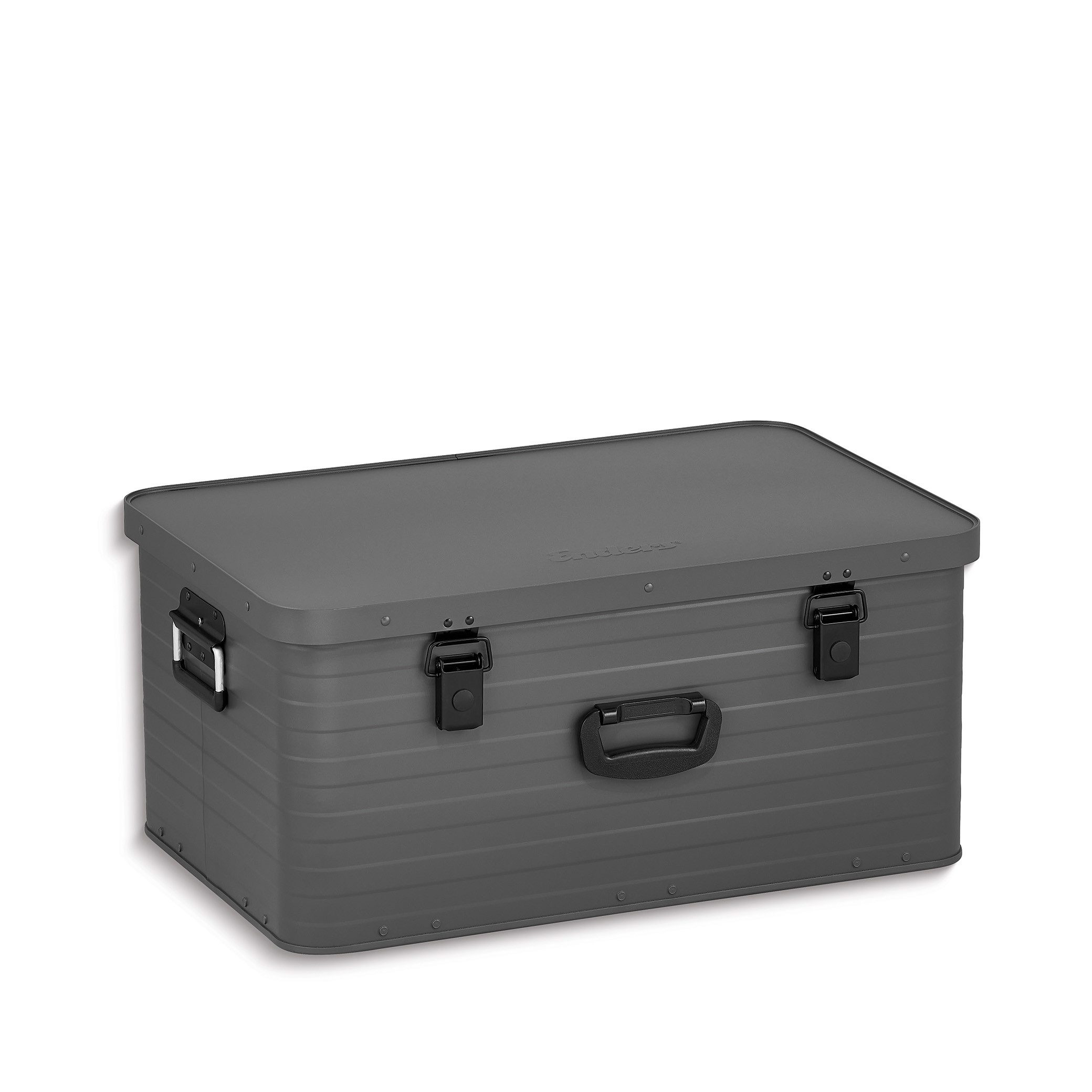 Enders® Aufbewahrungsbox Aluminiumbox TORONTO 80 L Grau mit Schloss, Alukiste Transportbox Lagerbox Alukoffer Metallkiste Alubox