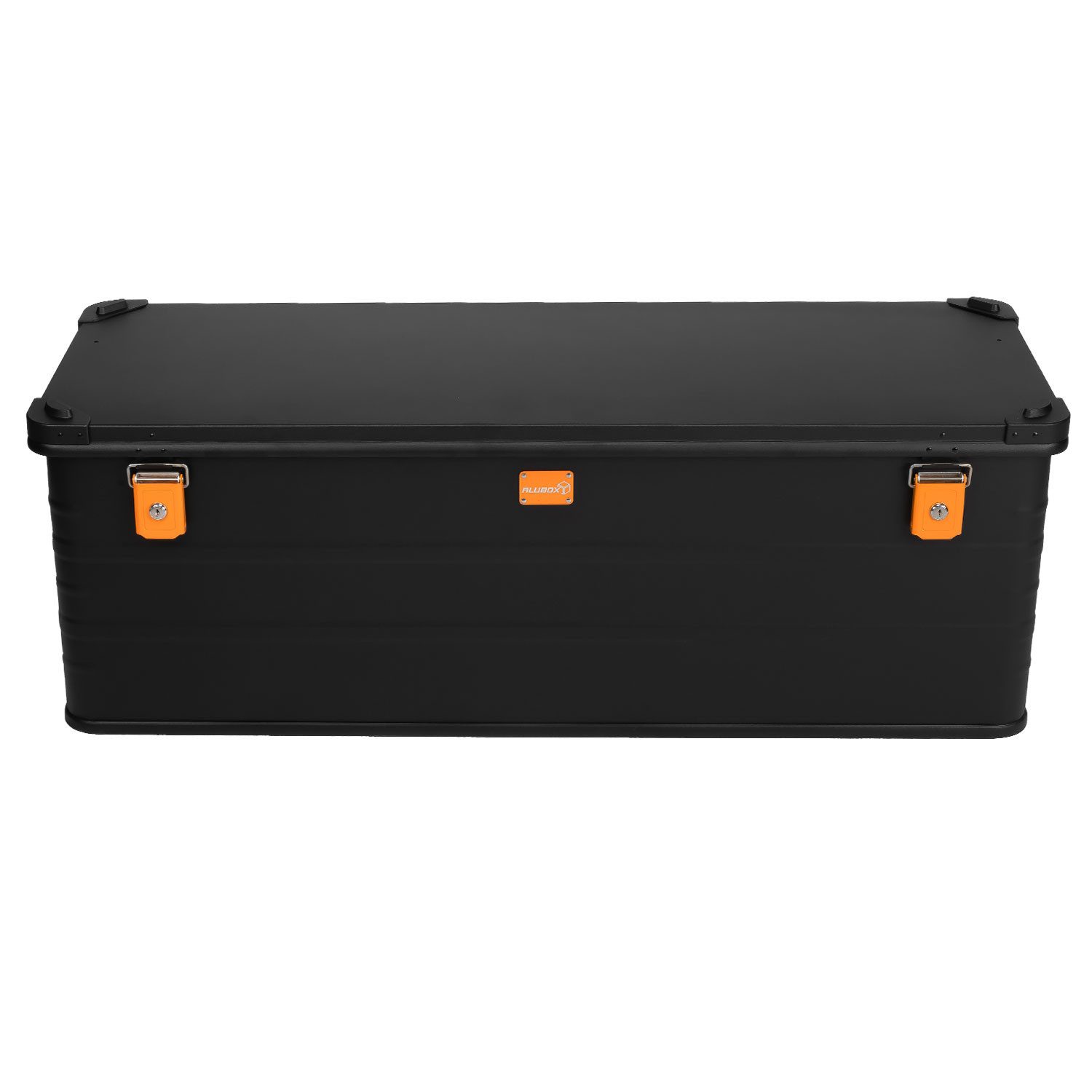 ALUBOX Kiste pulverbeschichtete Transportkiste 159 Liter (117 x 43 x 40 cm), leicht und formbeständig - umlaufende Gummidichtung