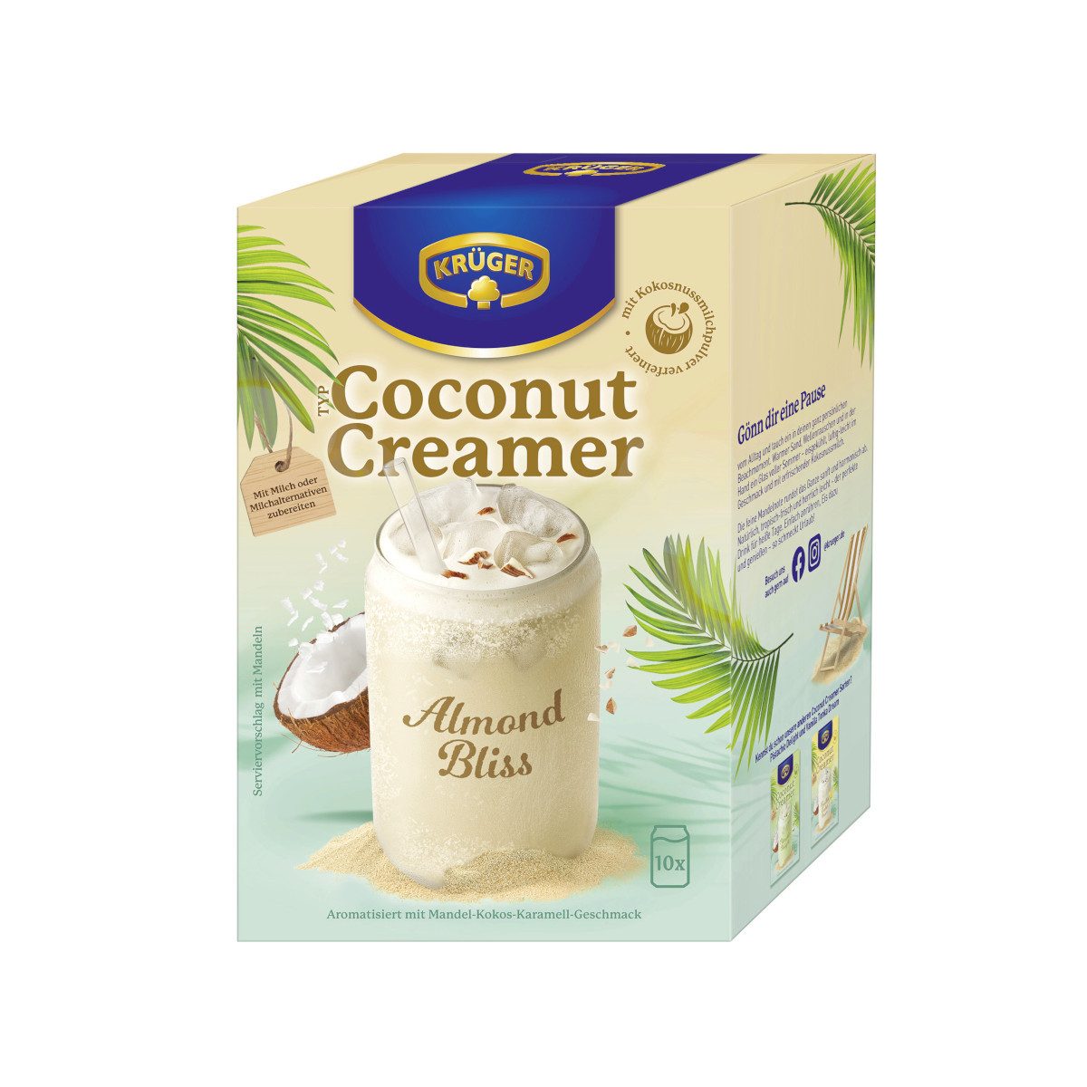 Krüger Kaffee, Krüger Typ Coconut Creamer Almond Bliss 10x20g Packung 200g