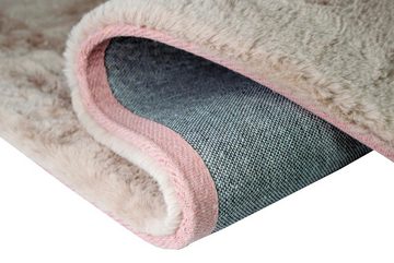 Hochflor-Teppich Teppich Rabbit Kunstfell Hochflorteppich Faux Fur rosa, Carpetia, rechteckig, Höhe: 30 mm