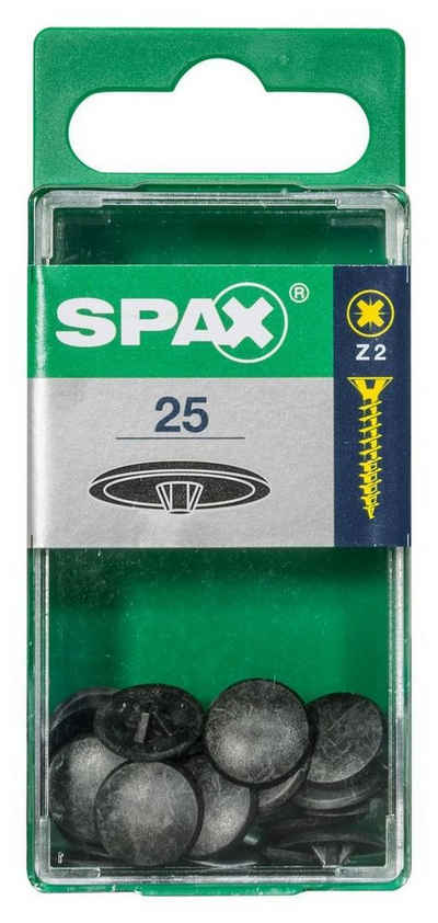 SPAX Abdeckkappe Spax Abdeckkappen schwarz zum stecken - 25 Stk.