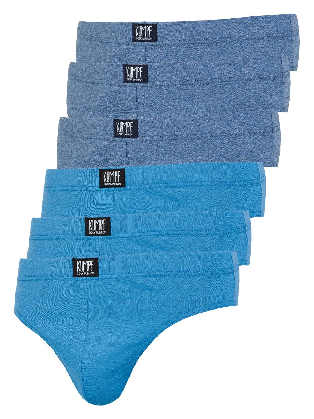 KUMPF Slip 6er Sparpack Herren Slip Bio Cotton (Spar-Set, 6-St) - horizont poseidon