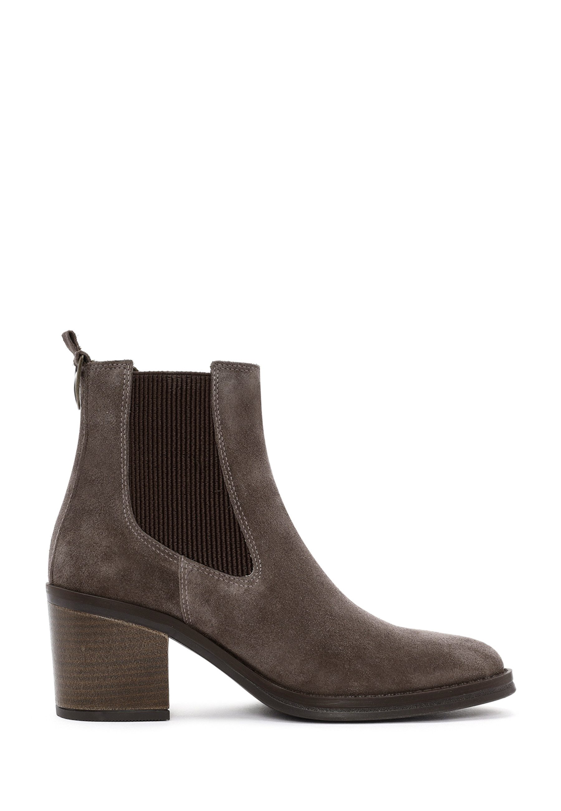 Derimod Cowboy-Absatzstiefel aus Veloursleder Cowboy Boots Textilfutter, EVA Sohle, Absatz 5,5 cm
