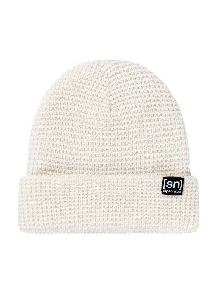 SUPER.NATURAL Beanie Wintermütze City (Merinowolle, ideale Thermoregulation) weiss