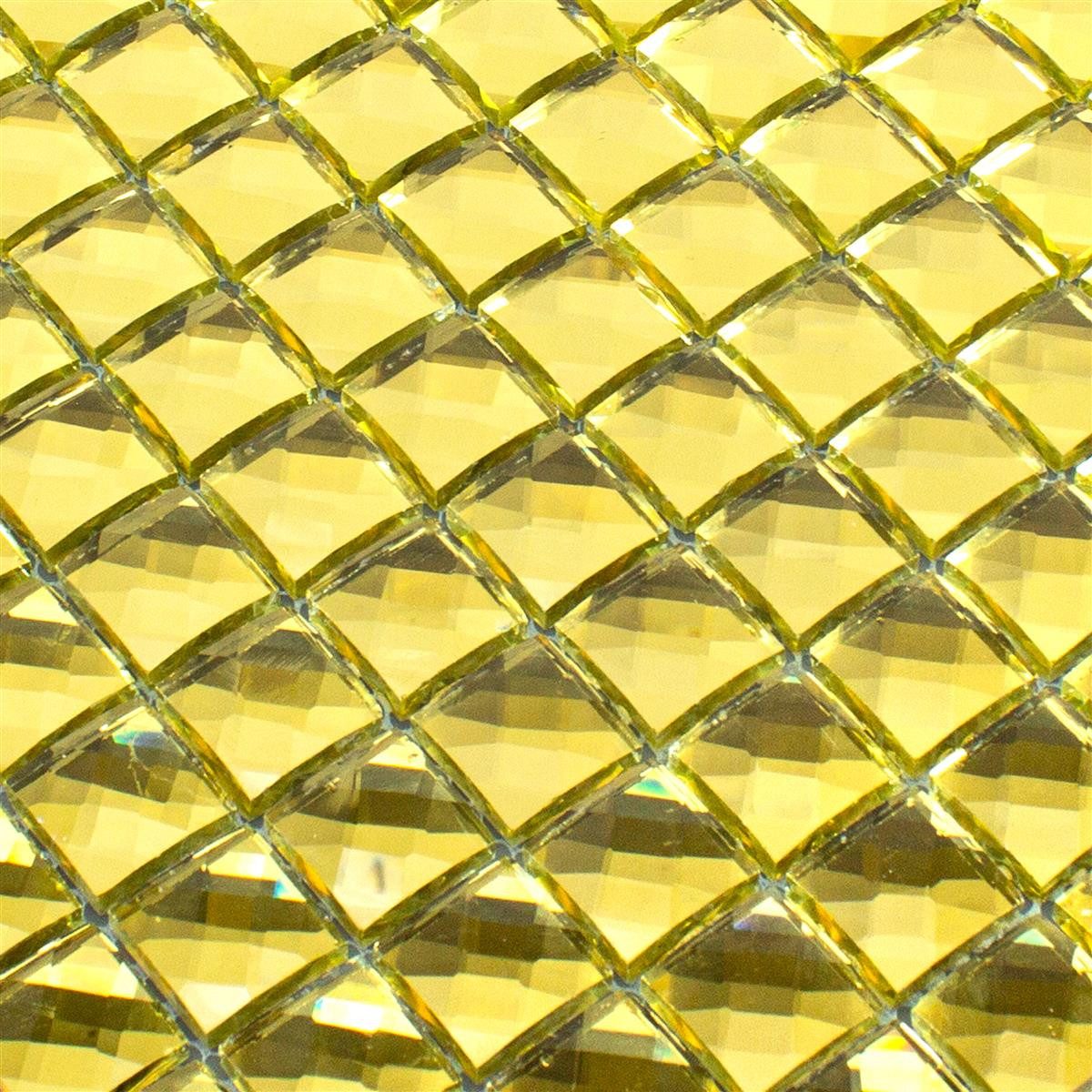 Mosafil Mosaikfliesen Glas Mosaikfliese Victoria Gold Quadrat 23, Glas 30.000x30.000, gold, Wasserfest