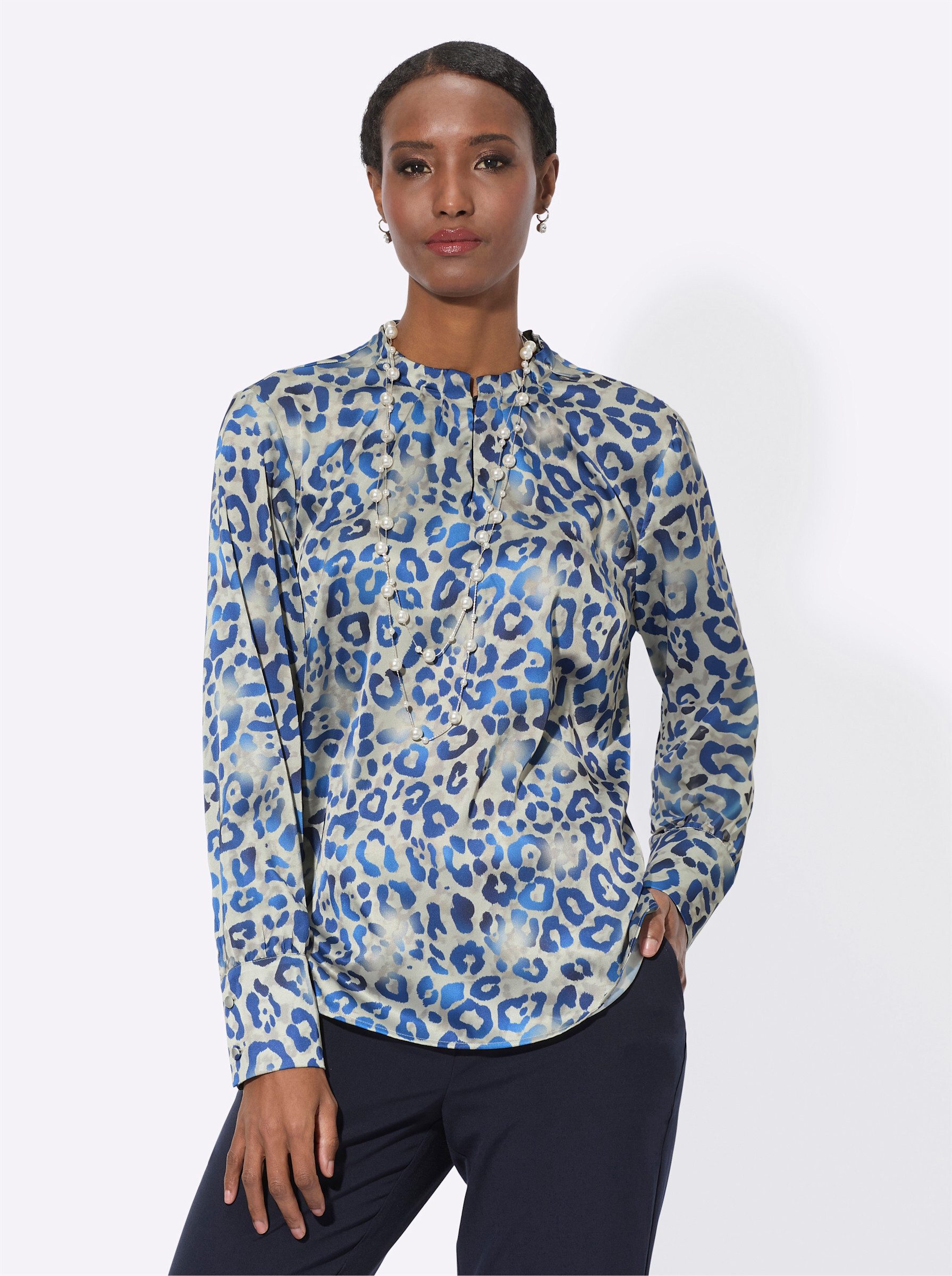 Klassische Bluse Langarm-Bluse