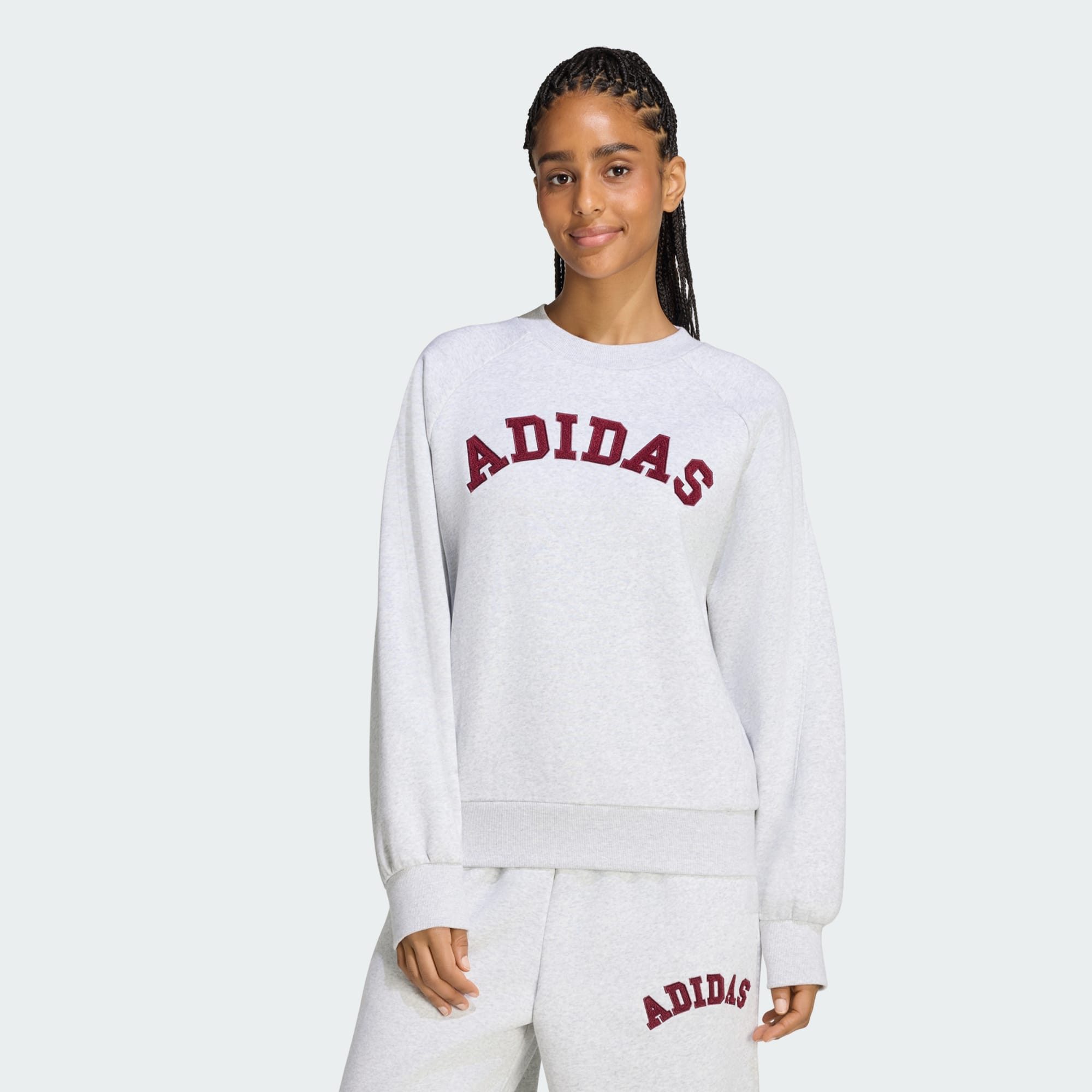 adidas Sportswear Fleecepullover ADIDAS 3-STREIFEN SWEATSHIRT, RUNDHALSAUSSCHNITT (1-tlg)