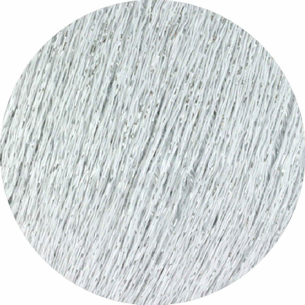 LANA GROSSA BRILLINO Häkelwolle, 200 m (25 Gramm), Glänzendes Beilaufgarn mit farbigem Lurexfaden