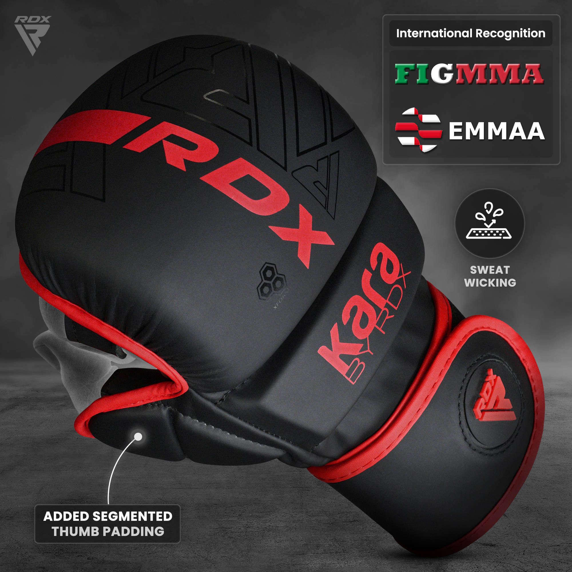 RDX Sports MMA-Handschuhe RDX MMA Handschuhe, MMA Gloves für Kampfsport Grappling Training