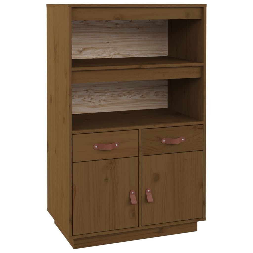 vidaXL Highboard Highboard Honigbraun 67x40x108,5 cm Massivholz Kiefer (1 St)