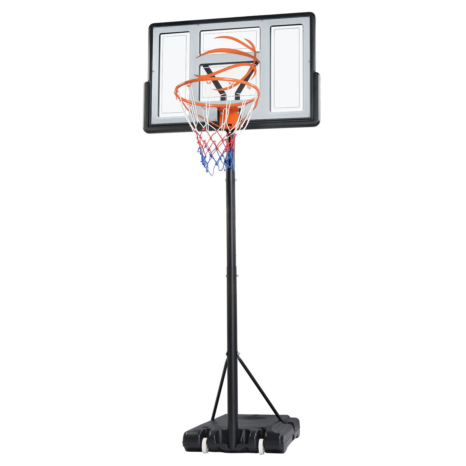 Basketballkorb Basketballständer höhenverstellbar 135-305cm,Basketballanlage