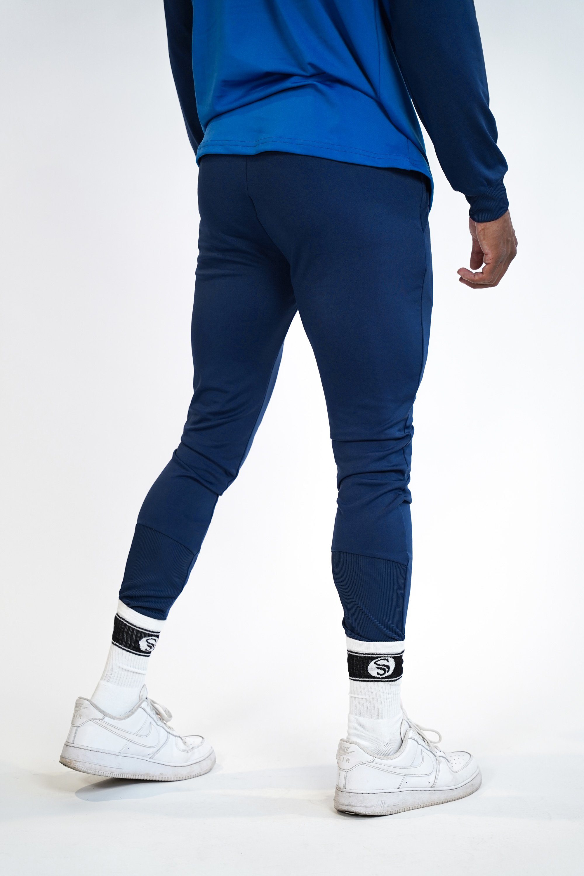 Stark Soul® Jogginghose Jogginghose "WARM bequeme Trainingshose Bund Seitentaschen UP", Marineblau Sporthose, und elastischem mit