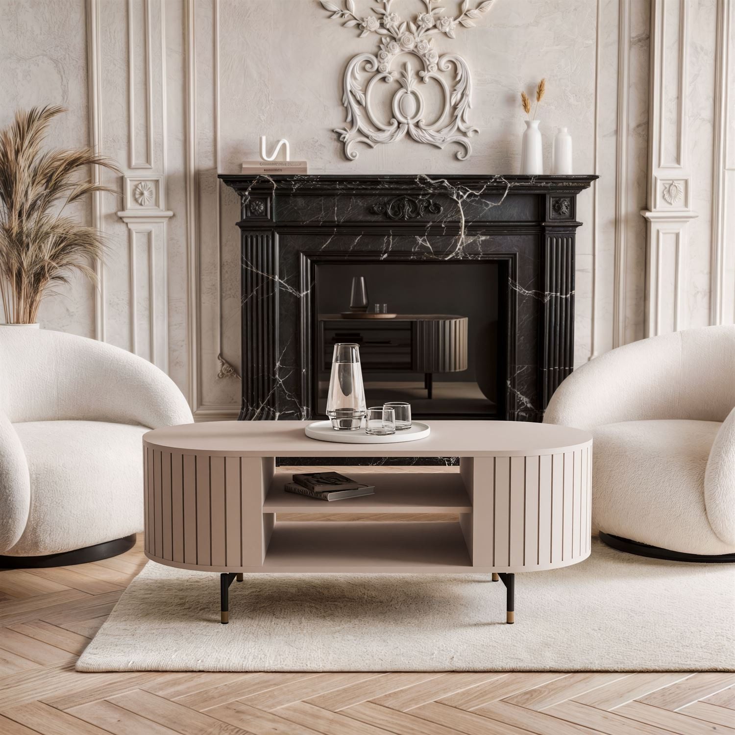 Lookway Couchtisch ELODIE mit Ablage – modern, elegant & funktional (1x Cou günstig online kaufen