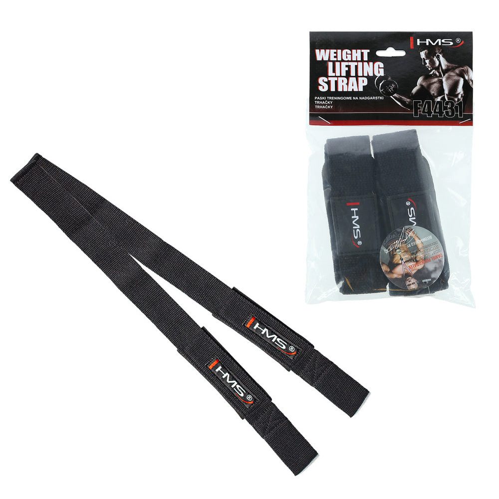 HMS Zughilfe Griffhilfen Handgelenkschlaufen Krafttraining (Spar-Set, 2-tlg., 49 x 4 cm robust), Nylon, 49 cm lang, Paar, unterstützt die Griffkraft