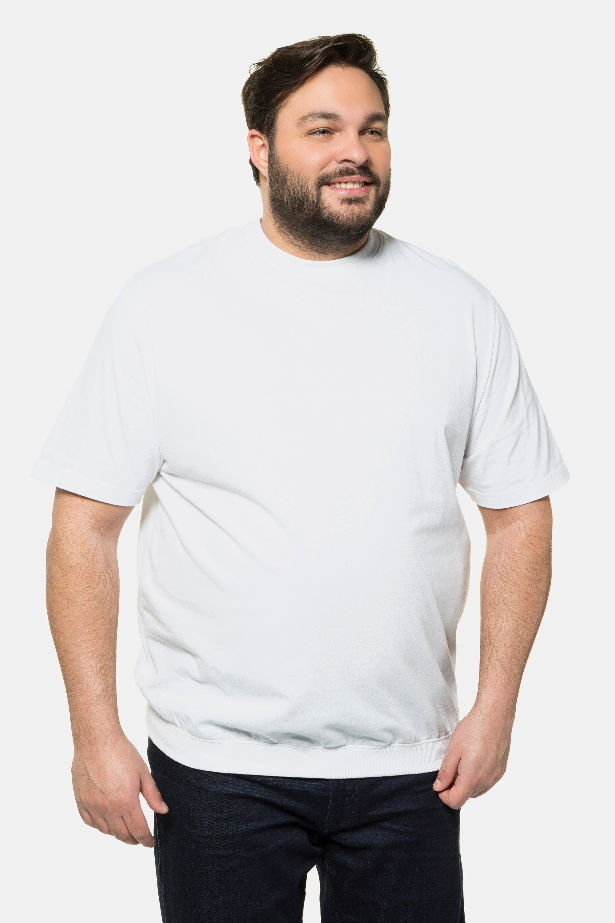 JP1880 T-Shirt T-Shirt Basic Bauchfit Halbarm XXL bis 10XL schneeweiß