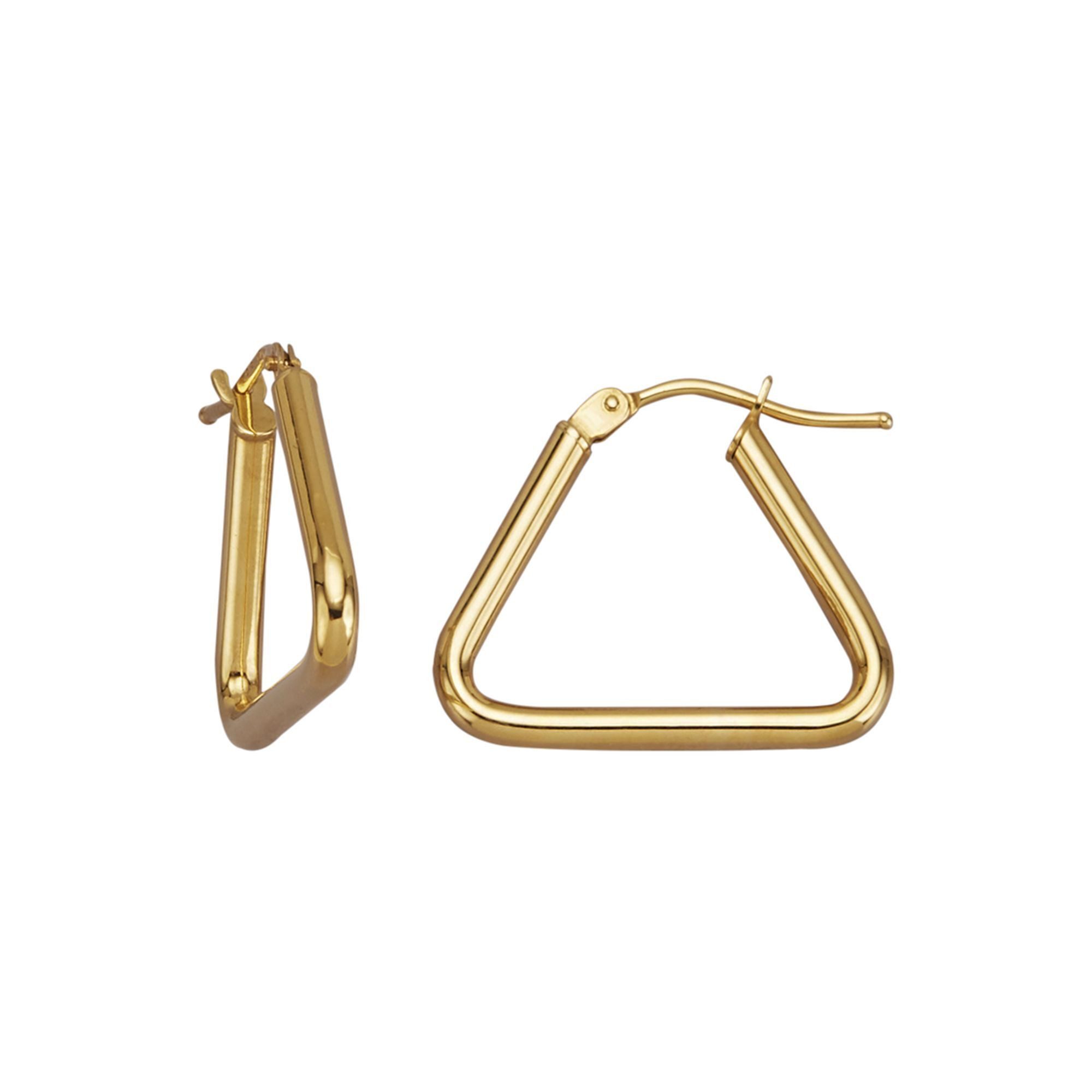 Fascination by Ellen K. Paar Creolen 375/- Gelbgold glanz Dreieck