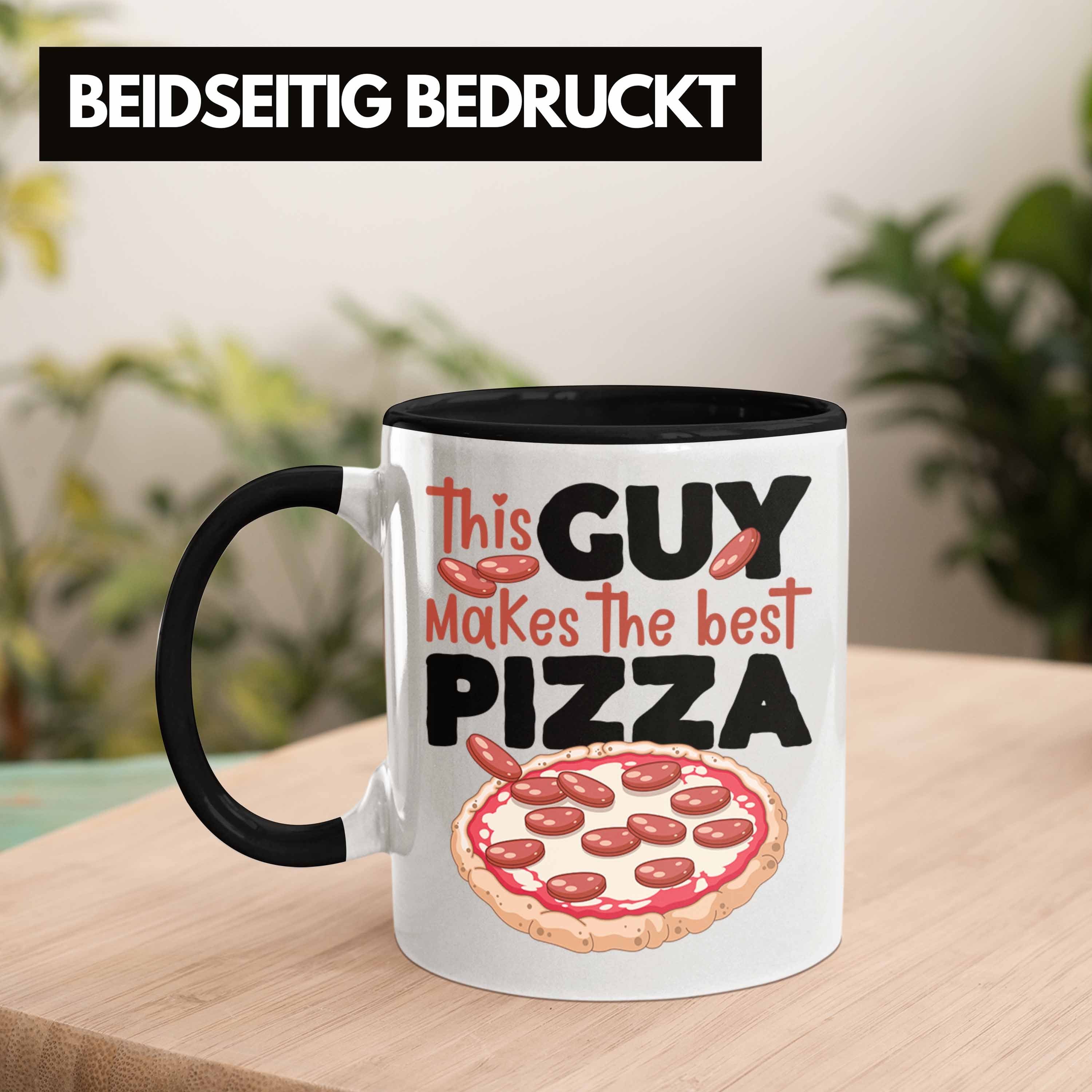 Tasse Spruch Geschenk Pizza Lustiger Geschenkidee Schwarz Trendation Pizzabäcker Tasse Beste