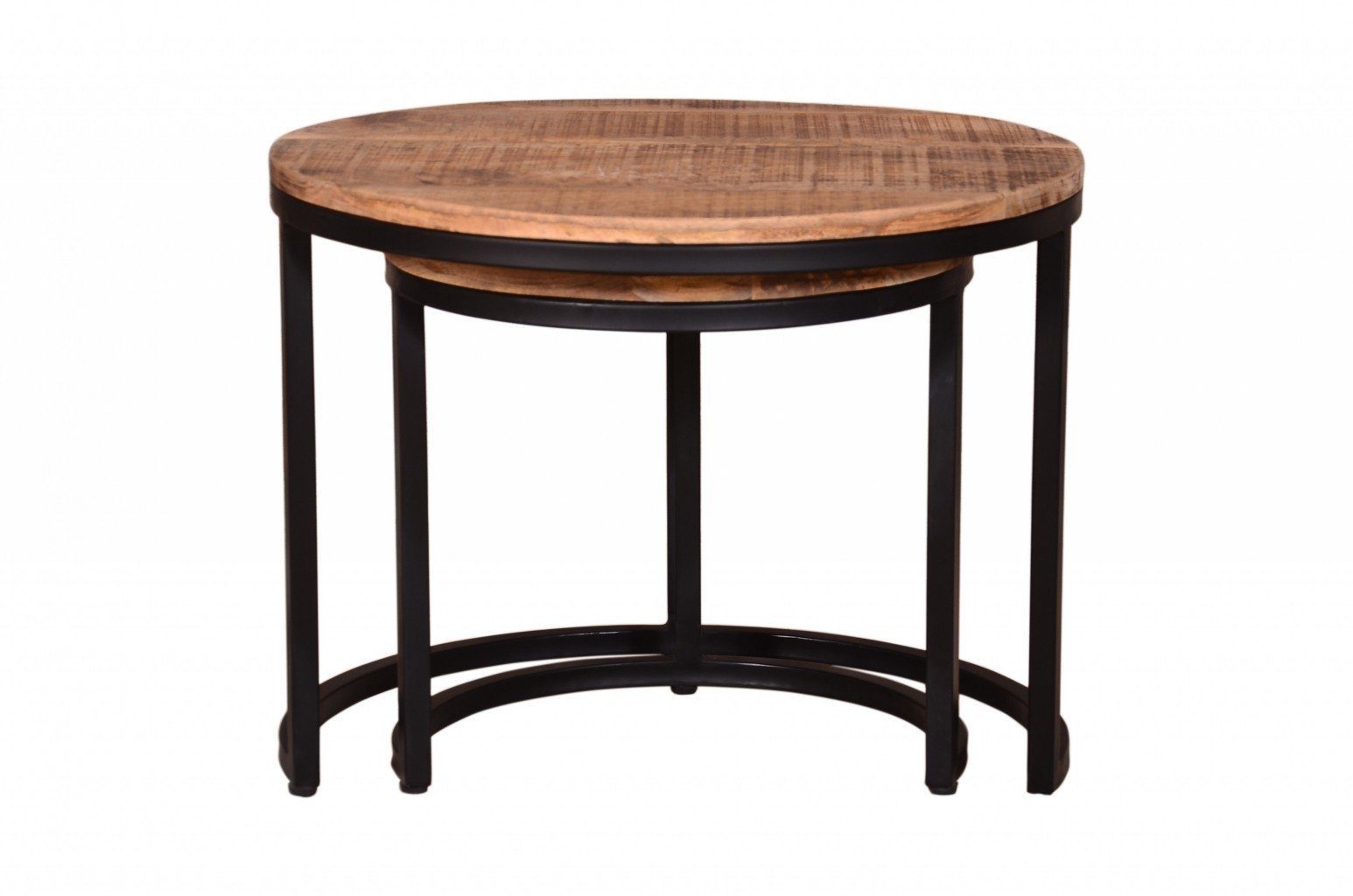 DIRECT4HOME Couchtisch aus Massivholz, D/H 58x45 cm