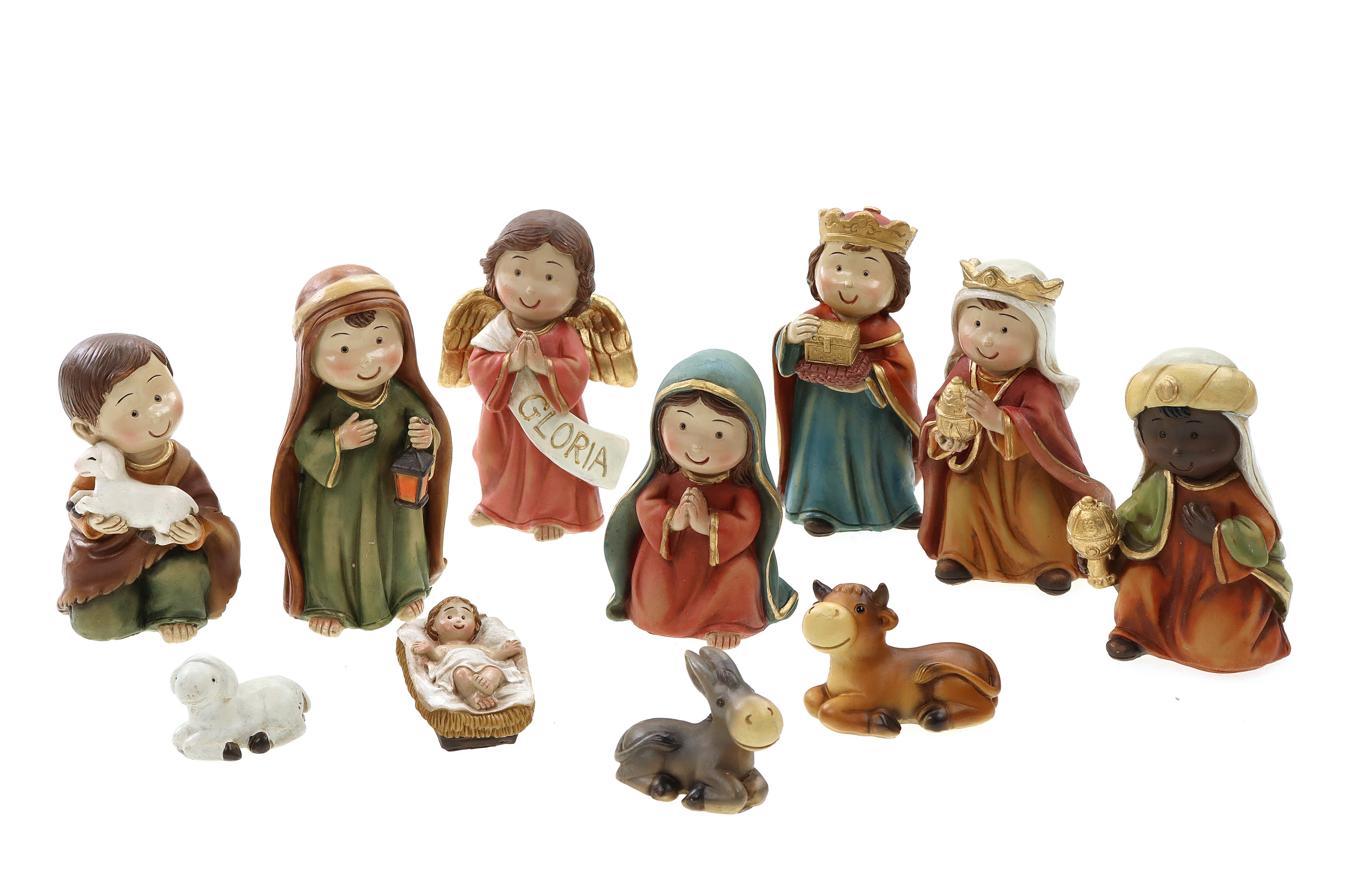 ELLUG Krippenfigur Mini Krippenfiguren Set 11teilig H.: ca. 10cm (11 St)