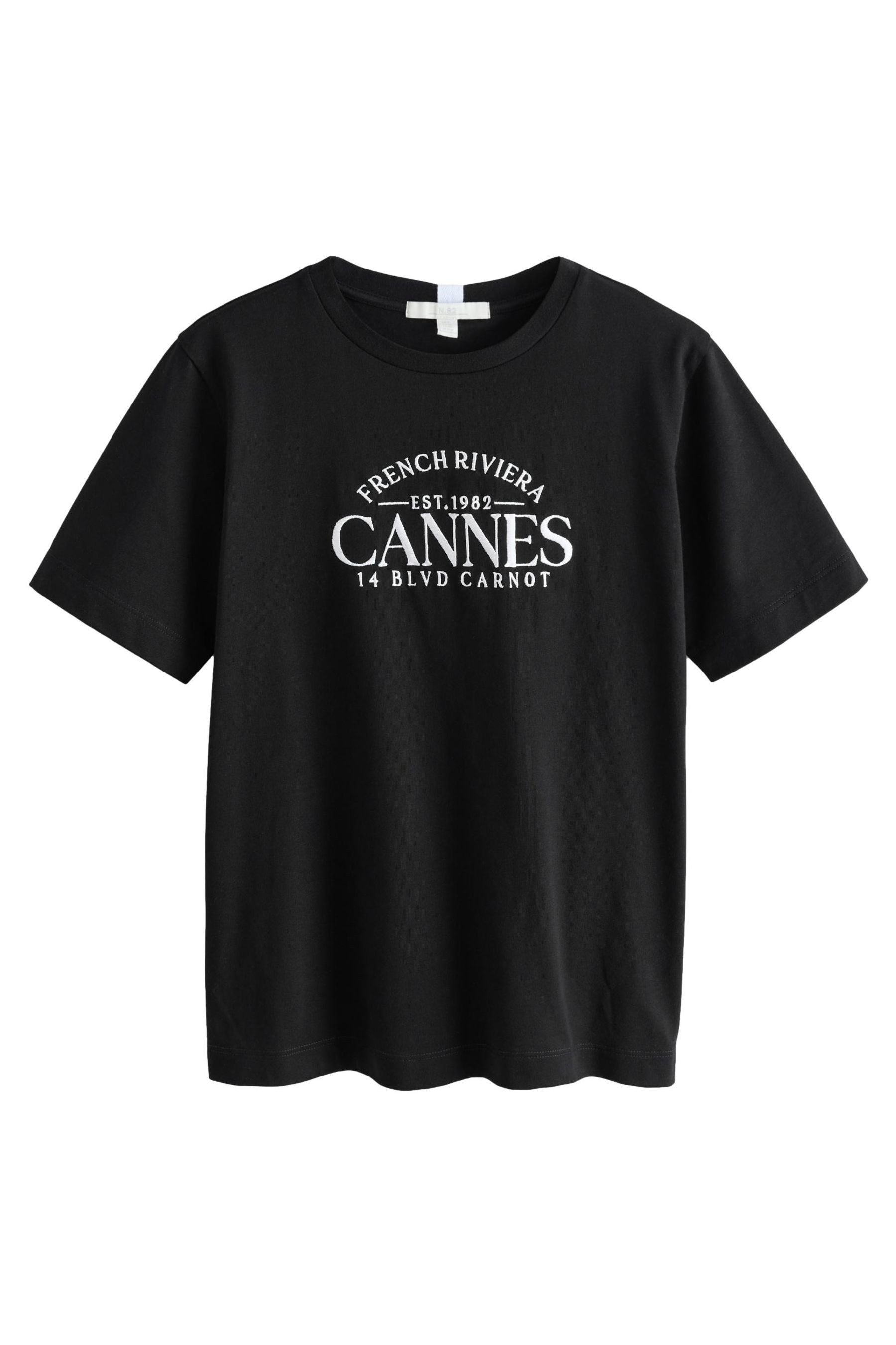 Next T-Shirt Schweres T-Shirt mit Provence-Grafik günstig online kaufen