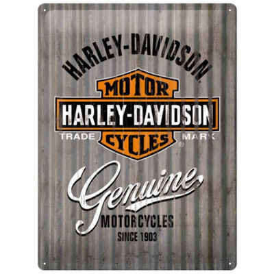 Nostalgic-Art Metallschild Blechschild 40 x 30 cm - Harley Davidson - Metal Wall Genuine