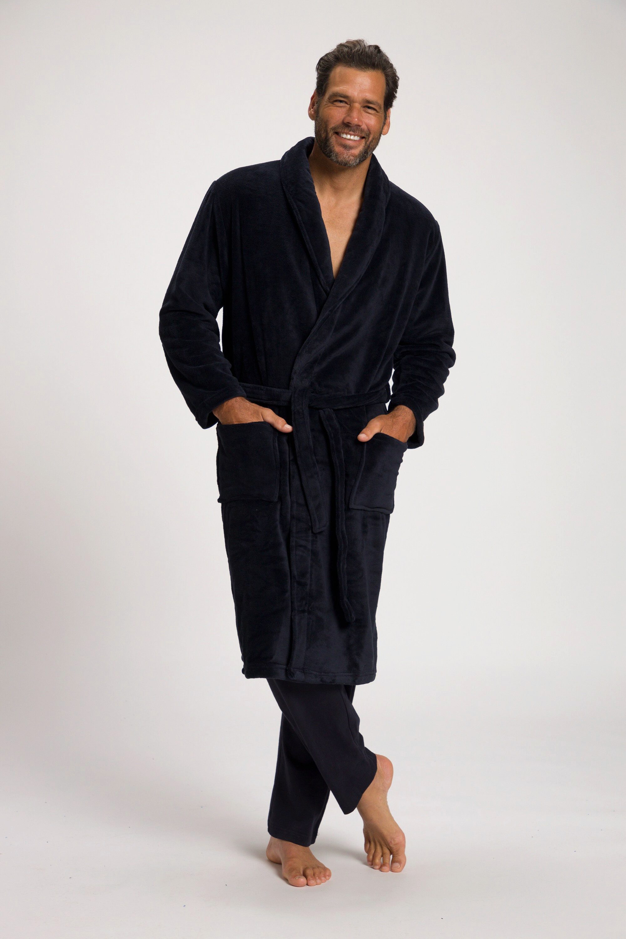 JP1880 Bademantel bis 7XL Bademantel Morgenmantel extra weich, Langform, Ma günstig online kaufen