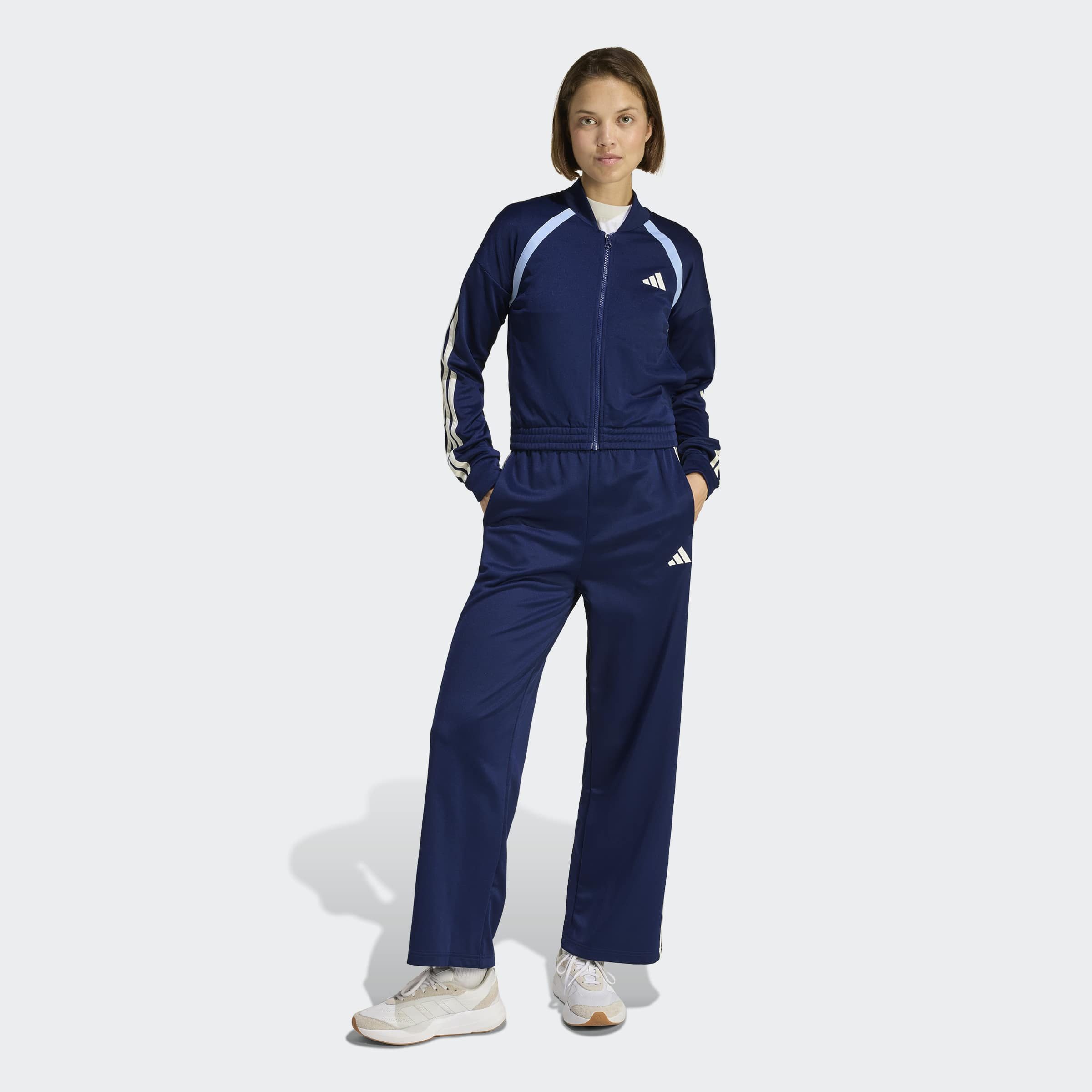 adidas Sportswear Trainingsanzug TEAMSPORT (2-tlg), Jacke schmal geschnitten; Hose regulär geschnitten, hoher Bund