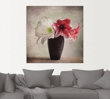 Artland Wandbild Amaryllis Vintage I, Blumen (1 St), als Alubild, Outdoorbild, Leinwandbild in verschied. Größen