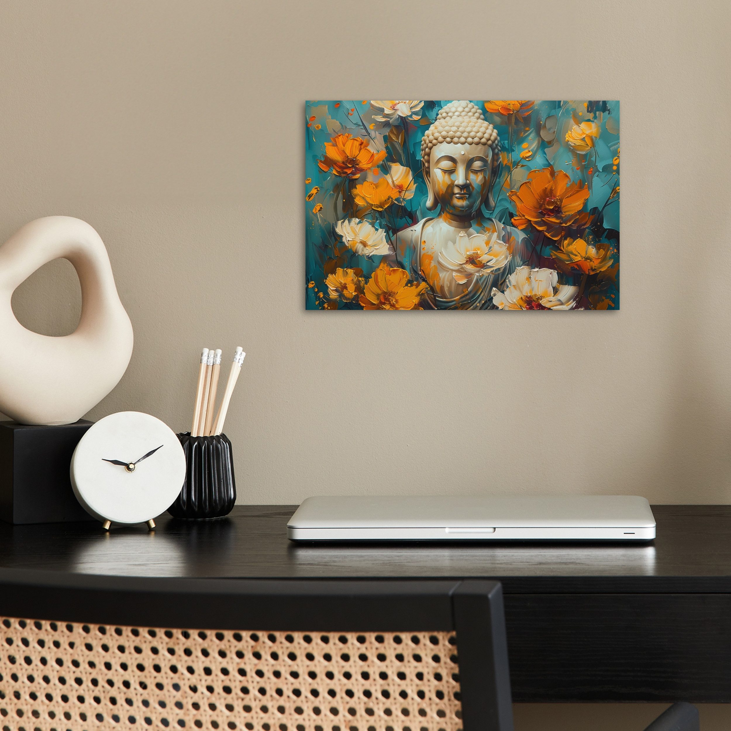 MuchoWow Poster Buddha - Blumen - günstig online kaufen