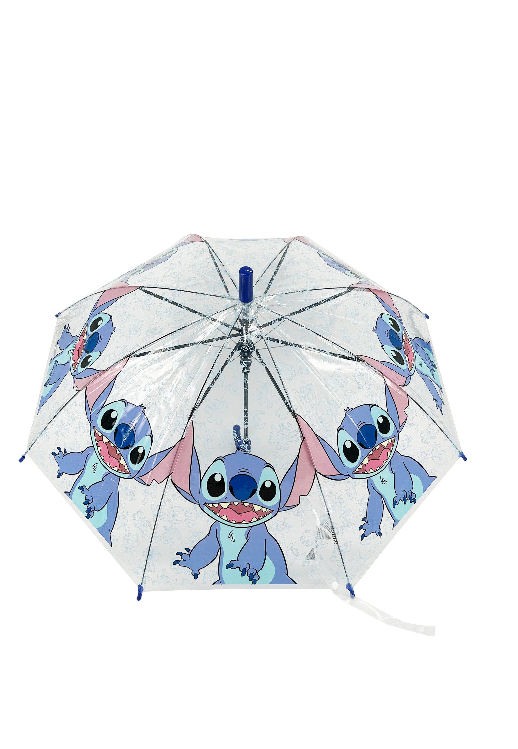 Stitch Stockregenschirm Kinder Automatik-Regenschirm blau manuell 68 cm leicht stabil, windfest